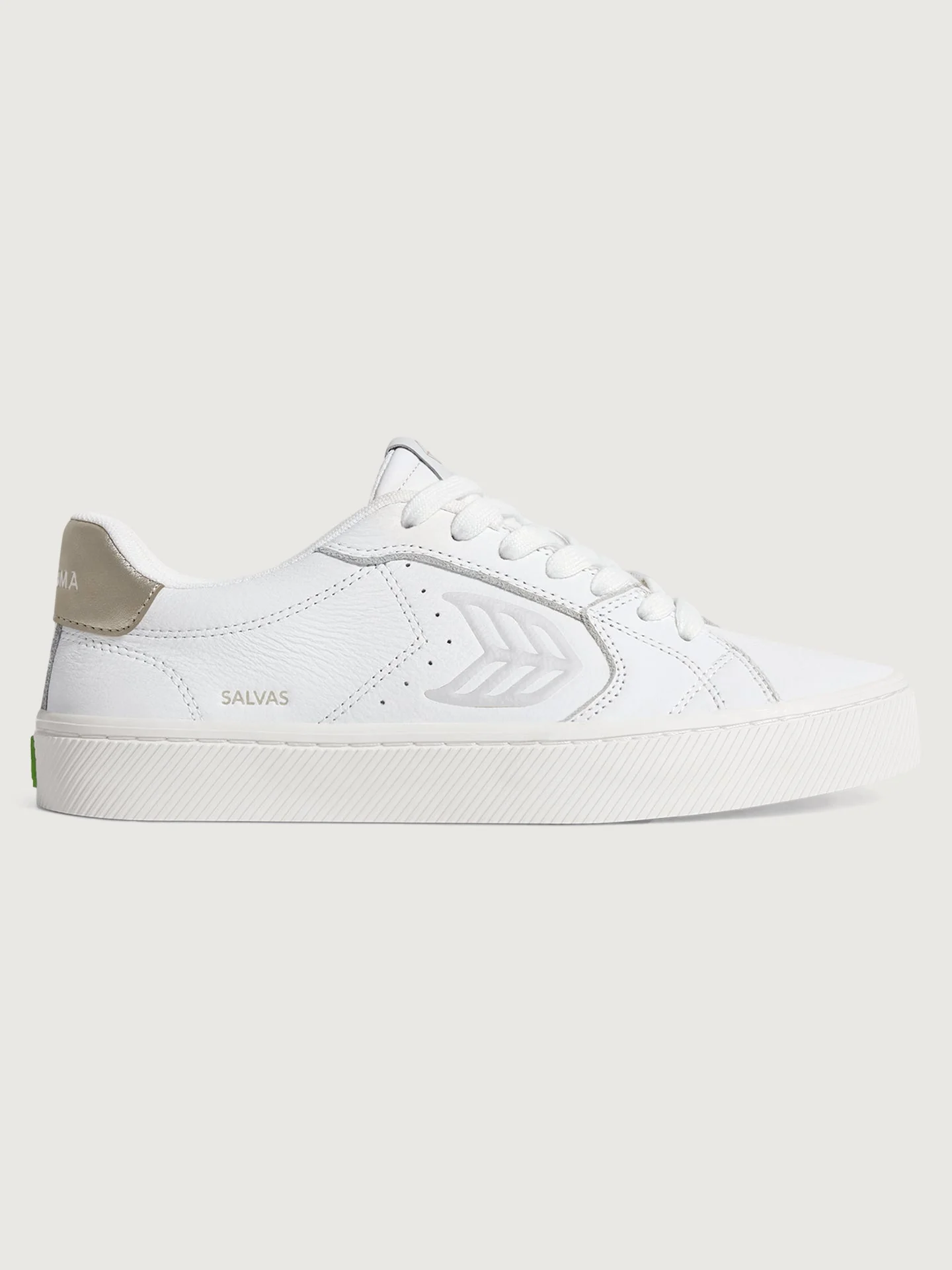 Cariuma | Salvas Premium Leather | White/Metallic Gold & Ice