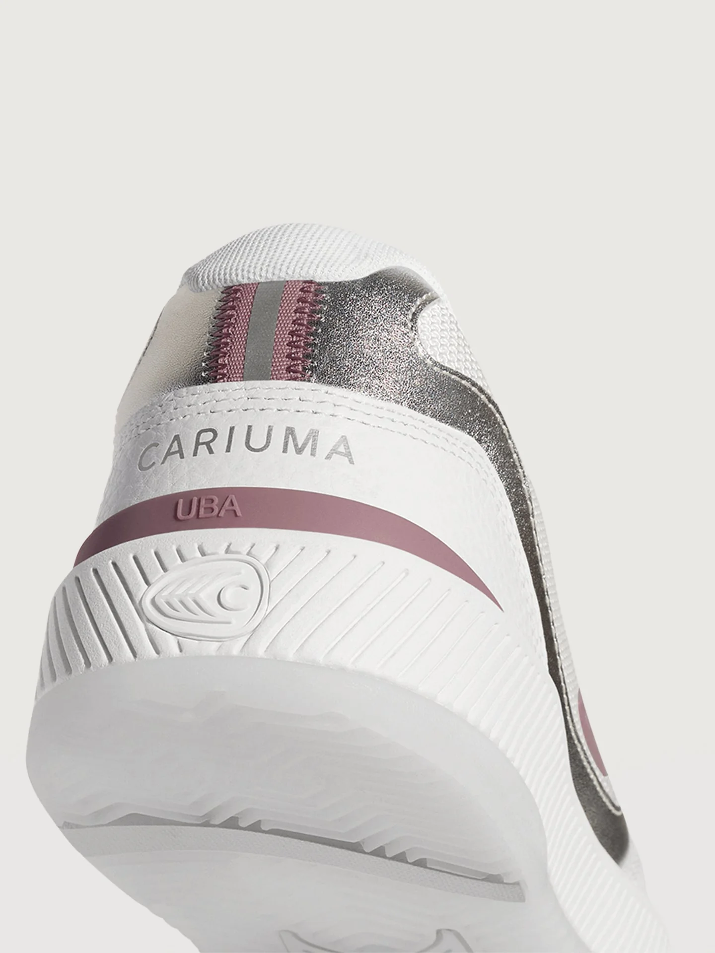 Cariuma | Uba Premium Leather & Mesh Sneakers | White/Metallic Silver Blush Pink - Image 4
