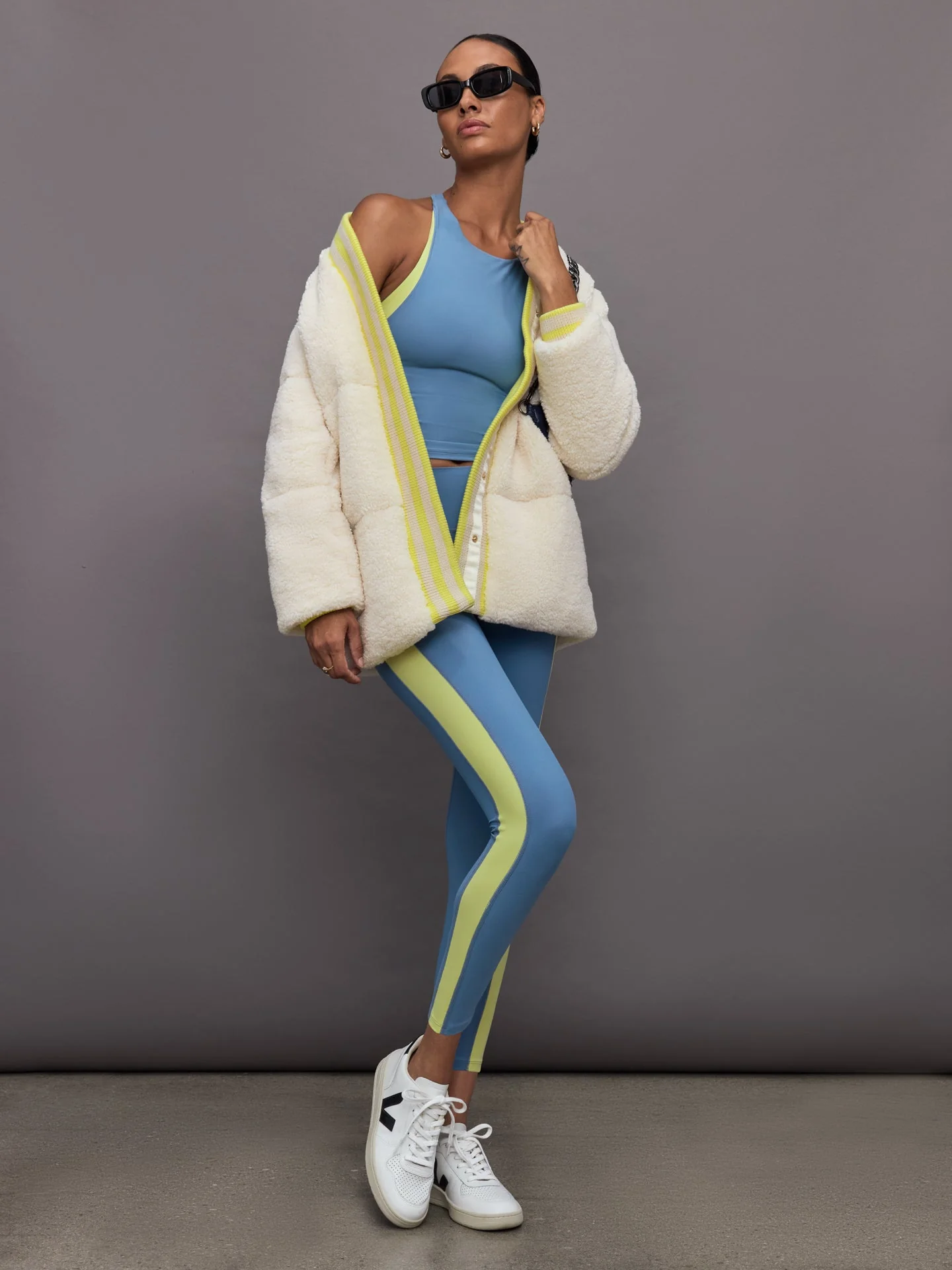 Carbon38 | Colorblock High Neck Tank | Coronet Blue/Charlock - Image 3