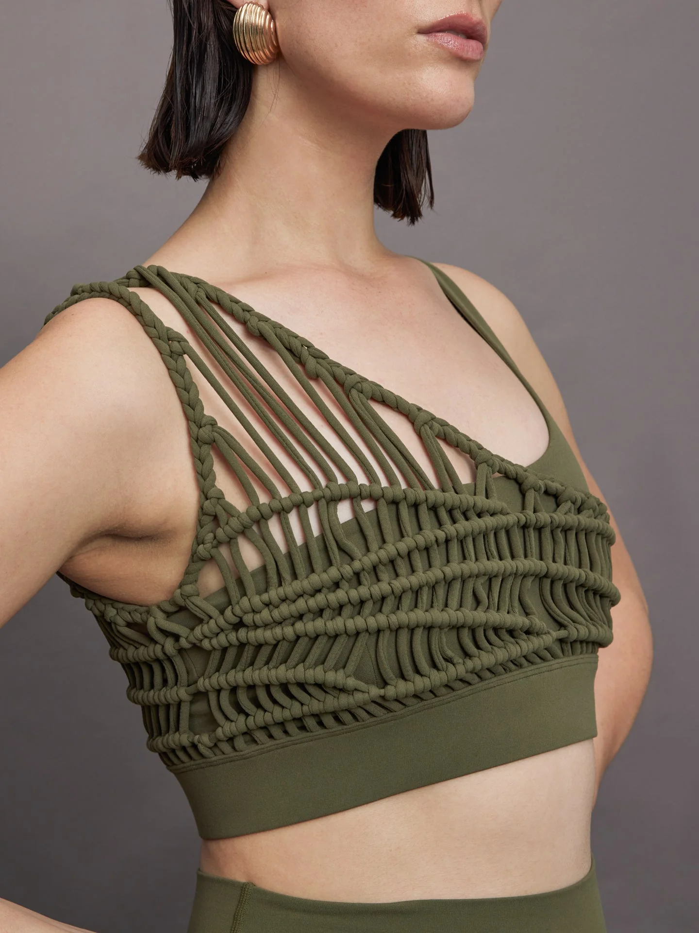 Carbon38 | Crochet Bra in Melt | Olive - Image 3