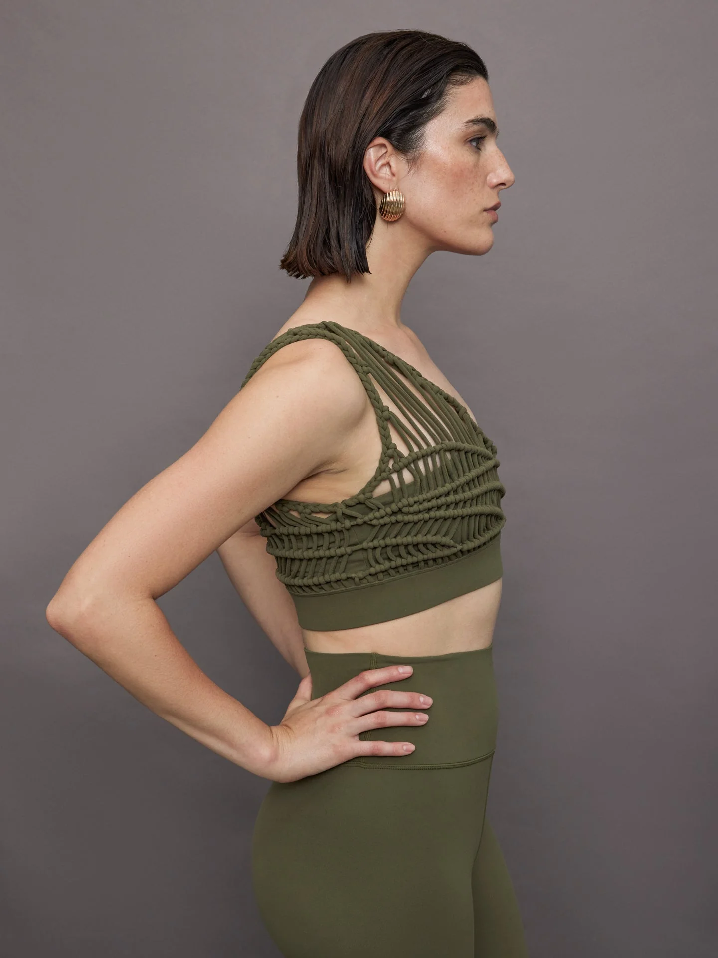 Carbon38 | Crochet Bra in Melt | Olive - Image 4