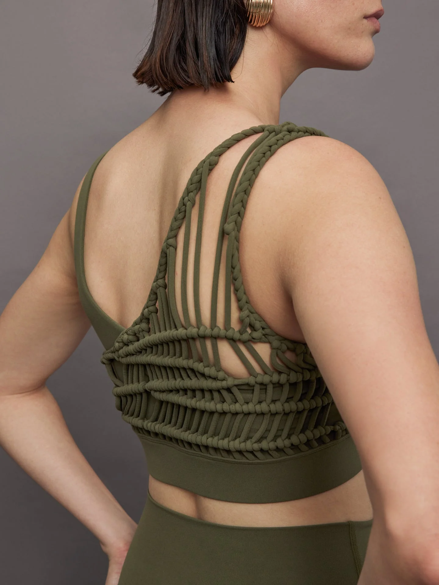 Carbon38 | Crochet Bra in Melt | Olive - Image 5