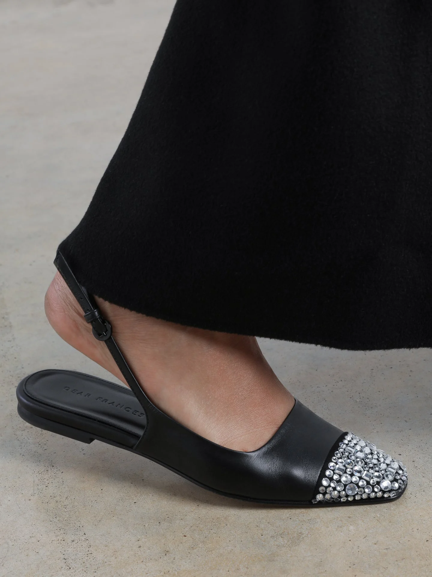 Dear Frances | Tia w/ Crystals | Black W/Crystals - Image 4