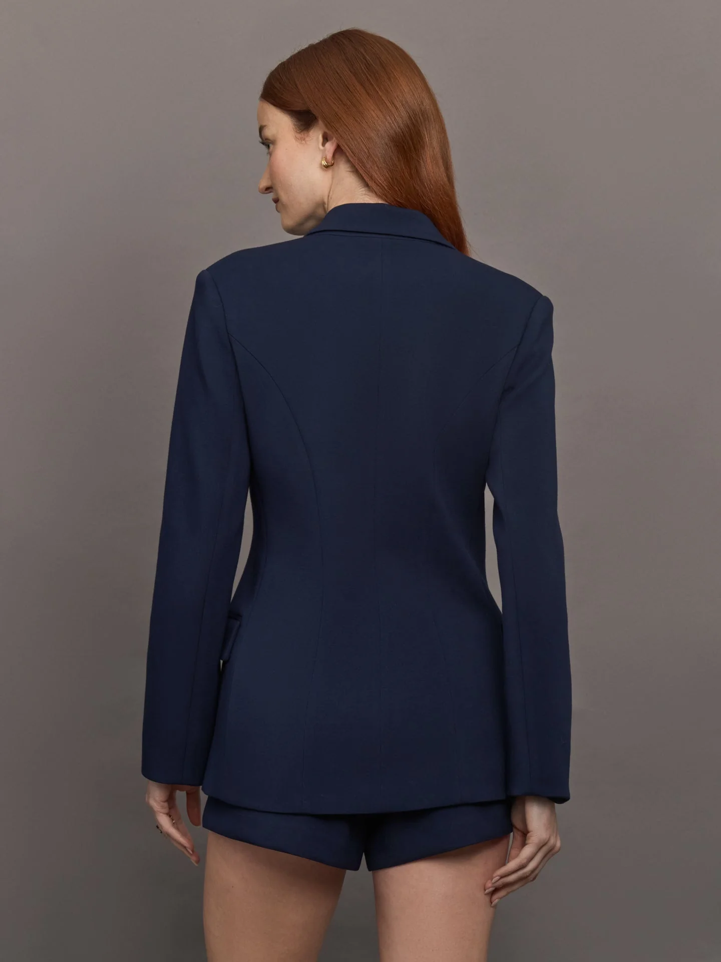 Carbon38 | Double Breasted Blazer in Scuba | Navy - Image 4