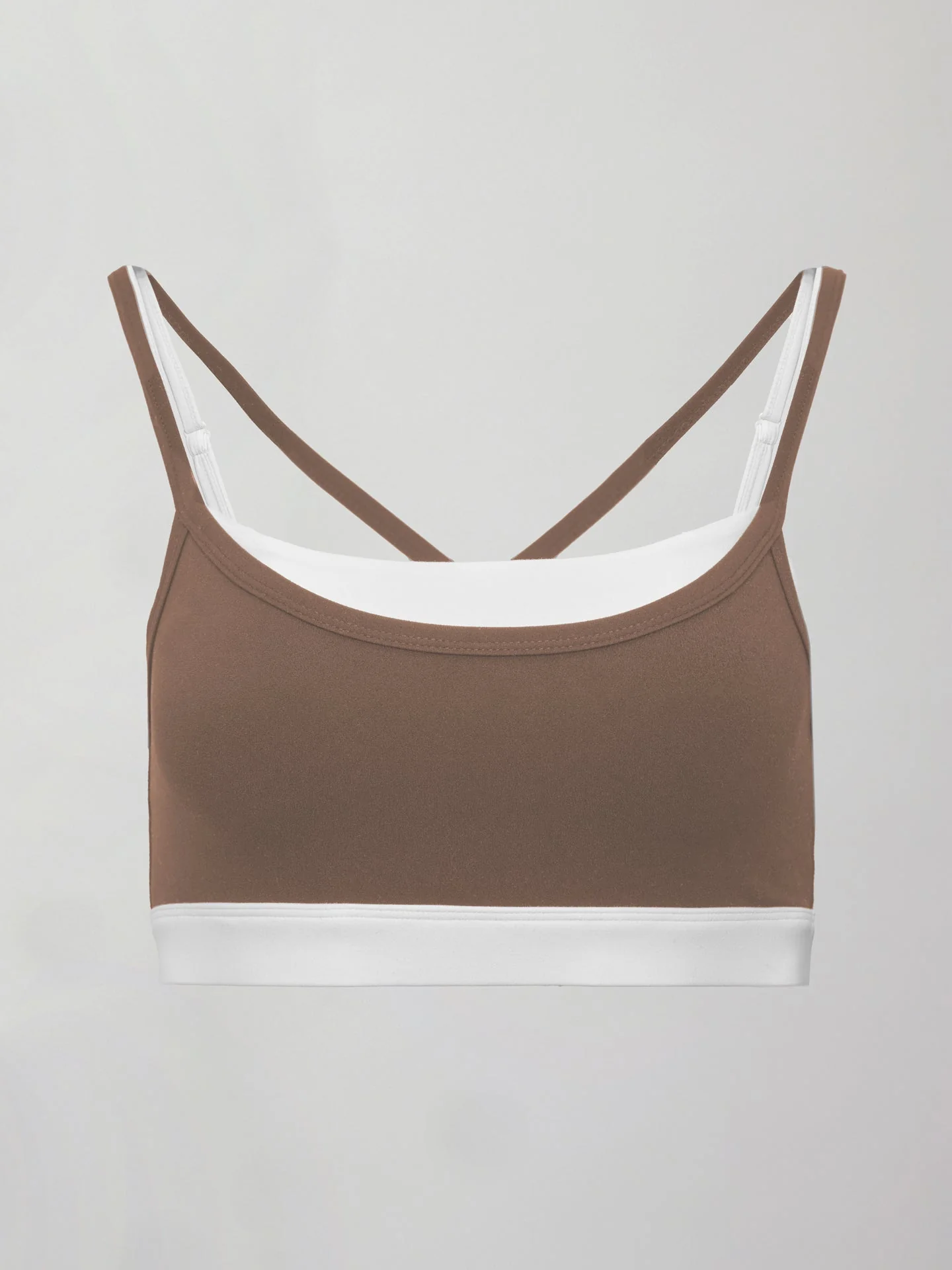 Carbon38 | Double Layered Contrast Bra in Melt | Caribou/White - Image 5