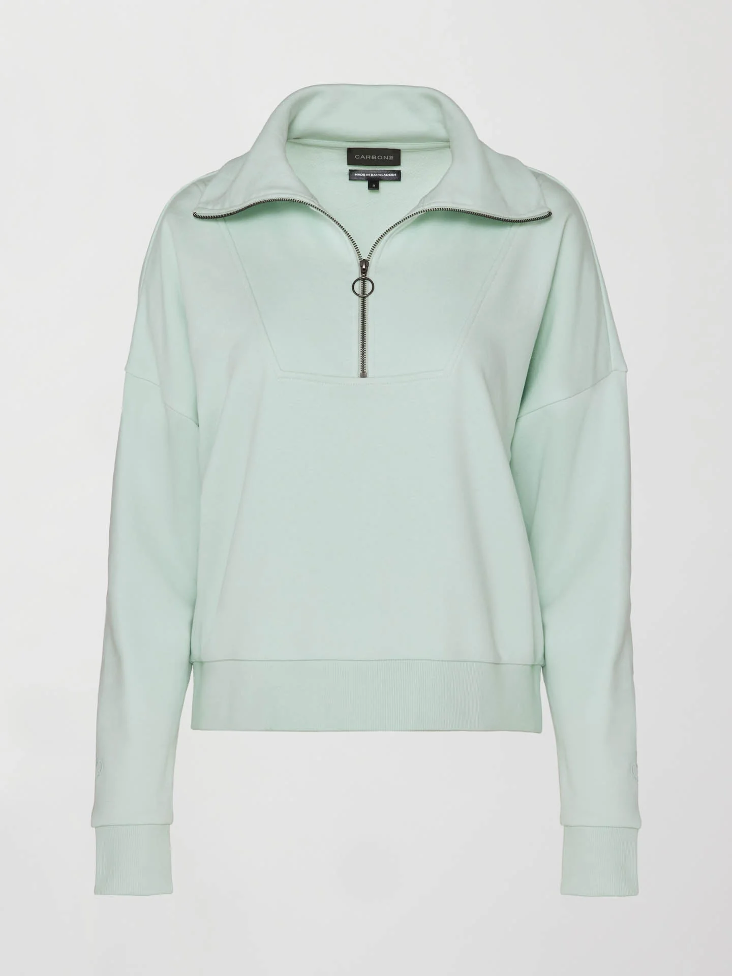 Carbon38 | FRENCH TERRY HALF ZIP | Clearly Aqua - Image 5