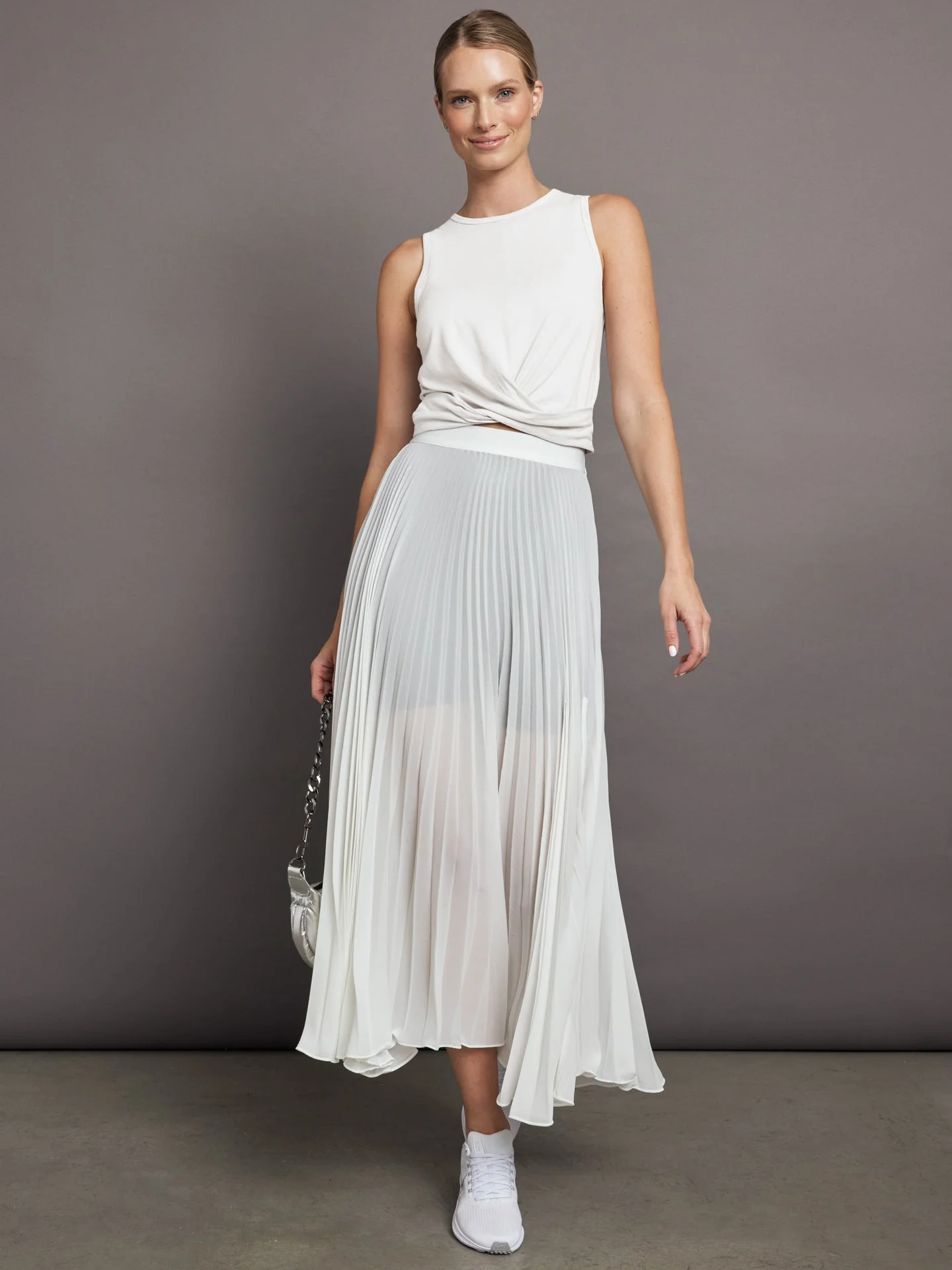 Carbon38 | Front Twist Tank | White - Image 2