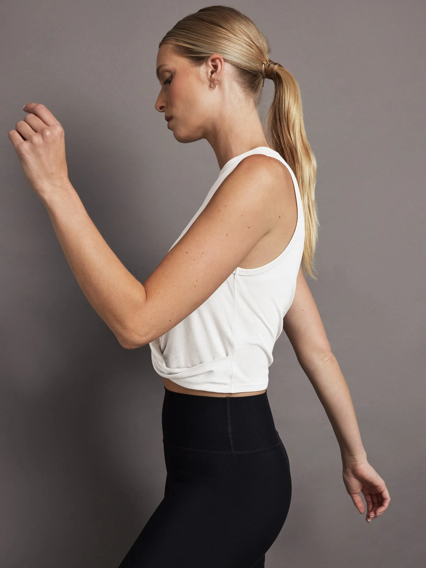 Carbon38 | Front Twist Tank | White - Image 3
