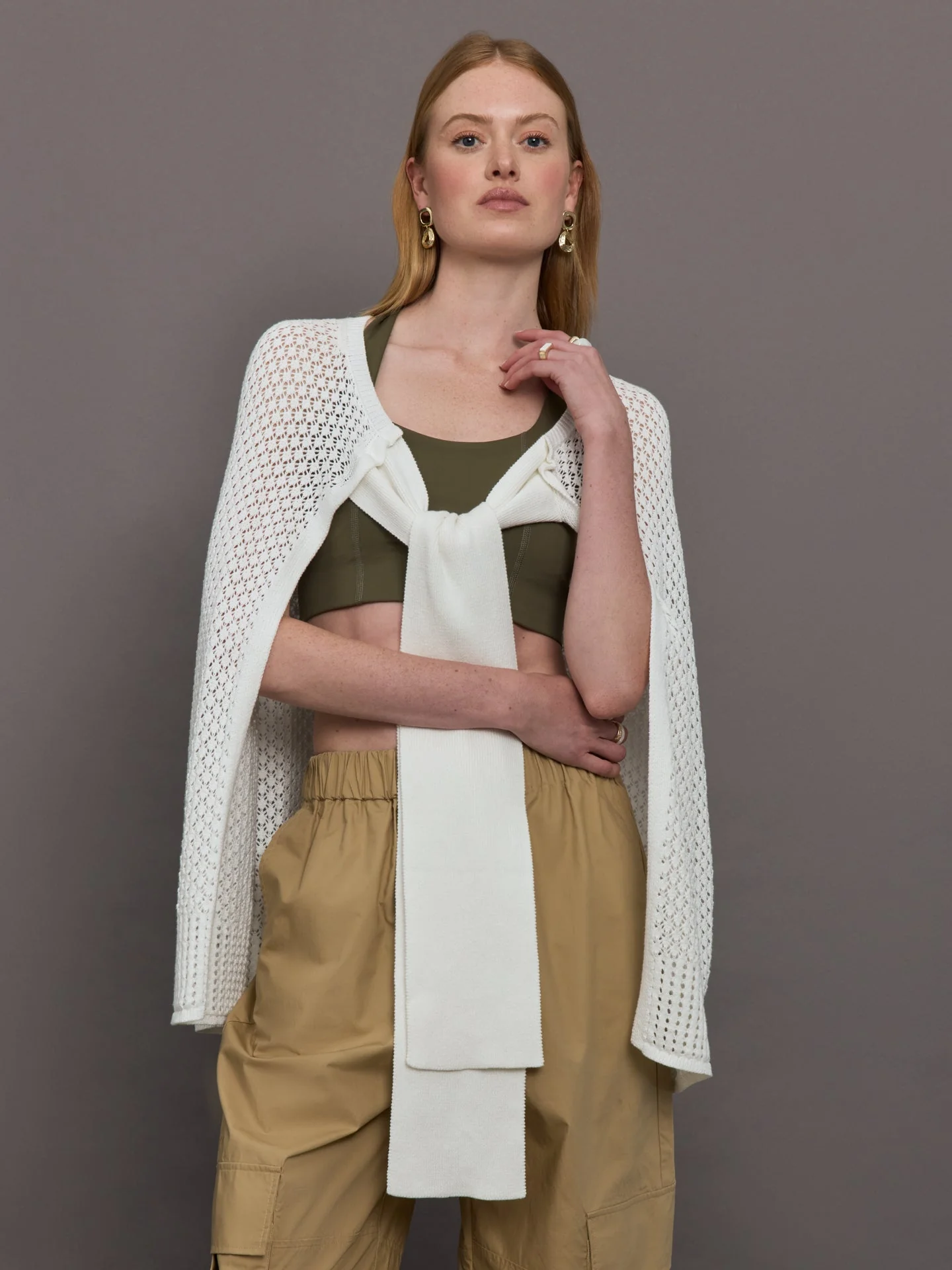 Herskind | Gabrielle Knit Cape | Creme