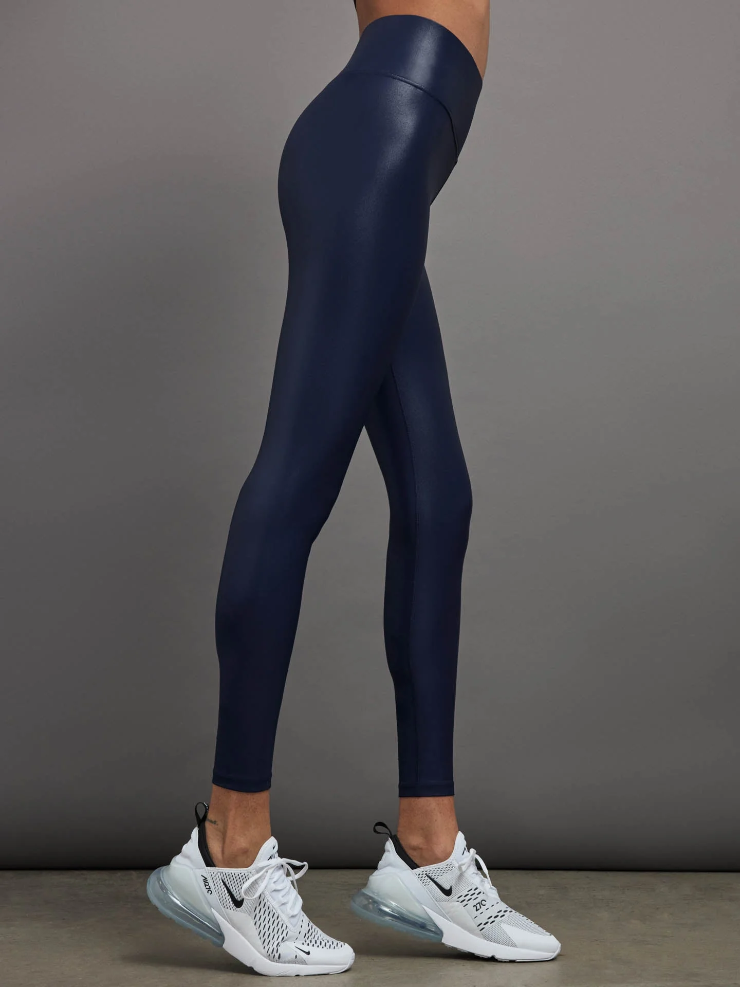 Carbon38 | High Rise Full-Length Legging in Takara Shine | Navy Blazer - Image 3