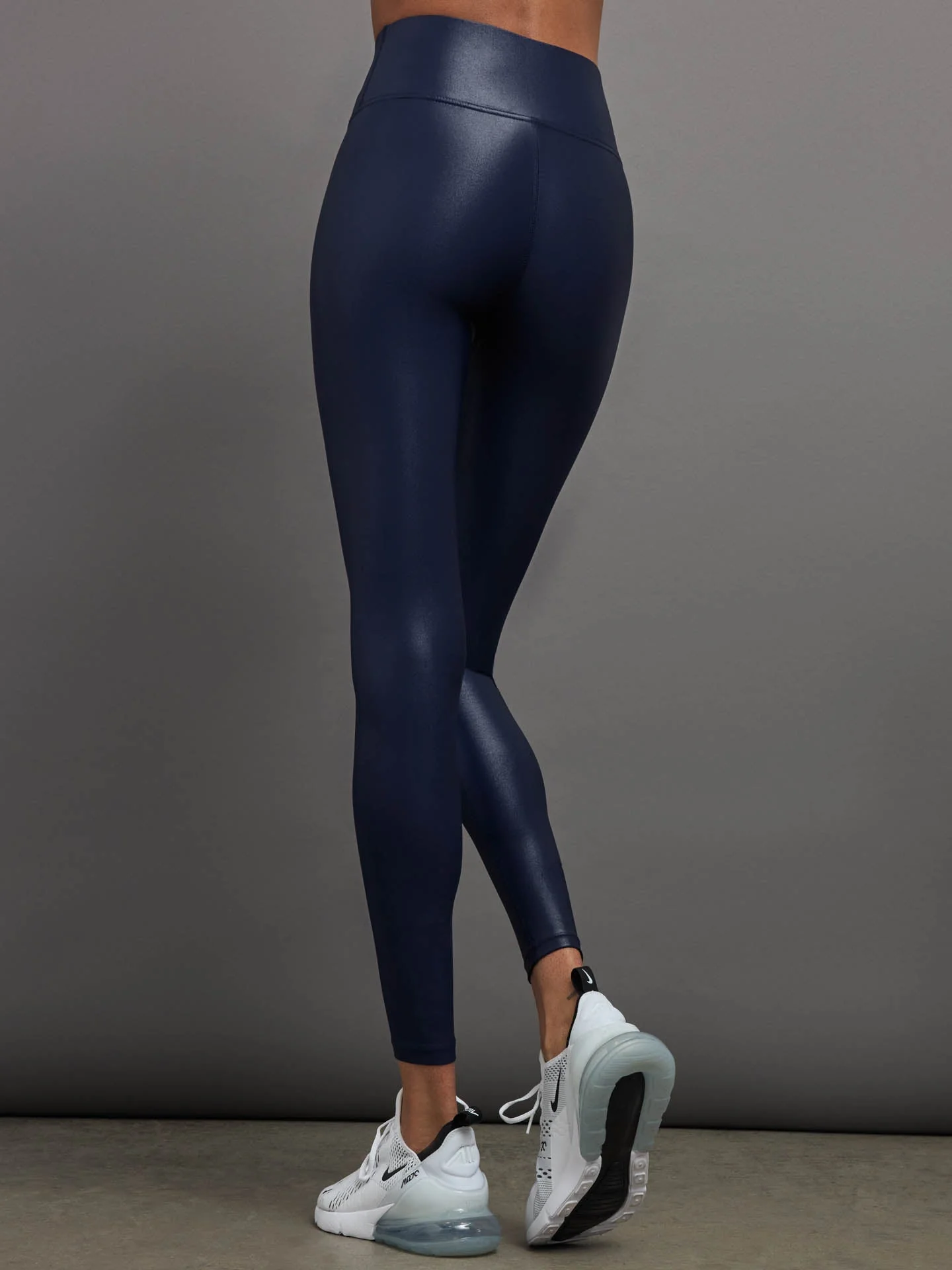 Carbon38 | High Rise Full-Length Legging in Takara Shine | Navy Blazer - Image 4