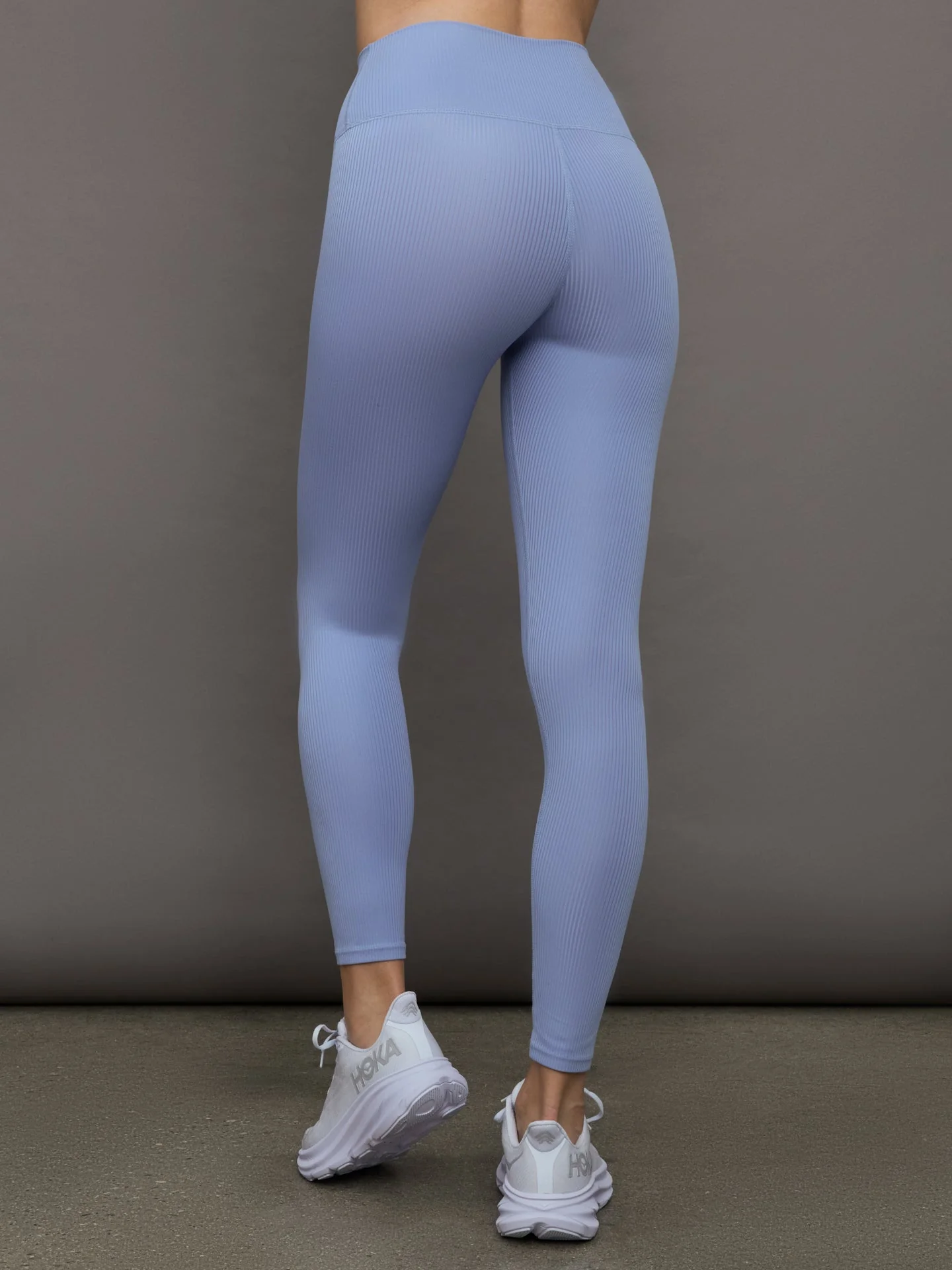 Carbon38 | High Rise Legging in Ribbed Melt | Hydrangea - Image 4