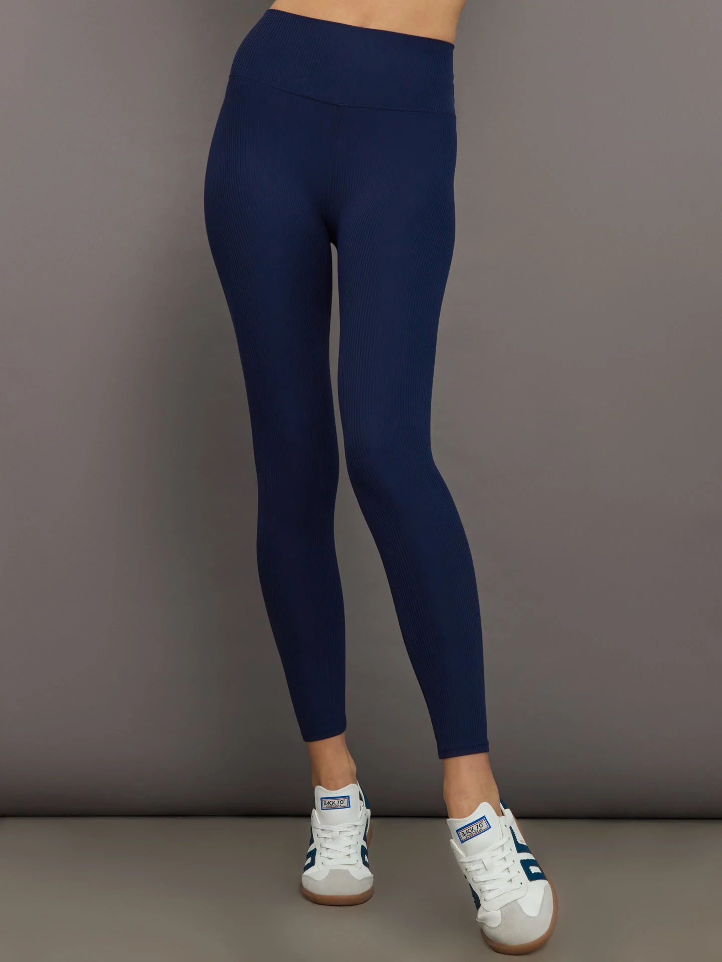 High Rise Legging in Ribbed Melt | True Navy - Image 4