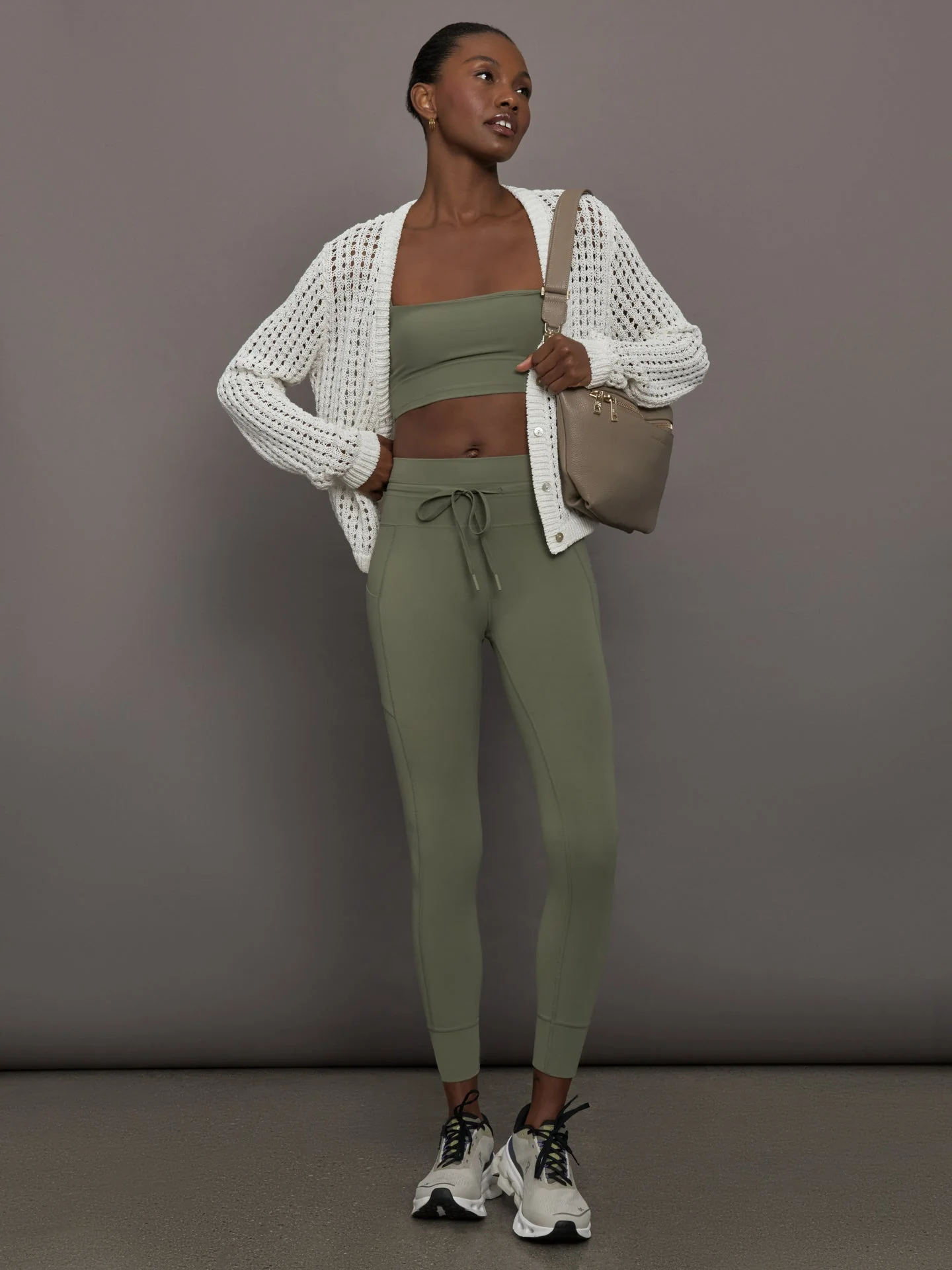 High Rise Sport Pocket Legging in Melt | Moss - Image 2