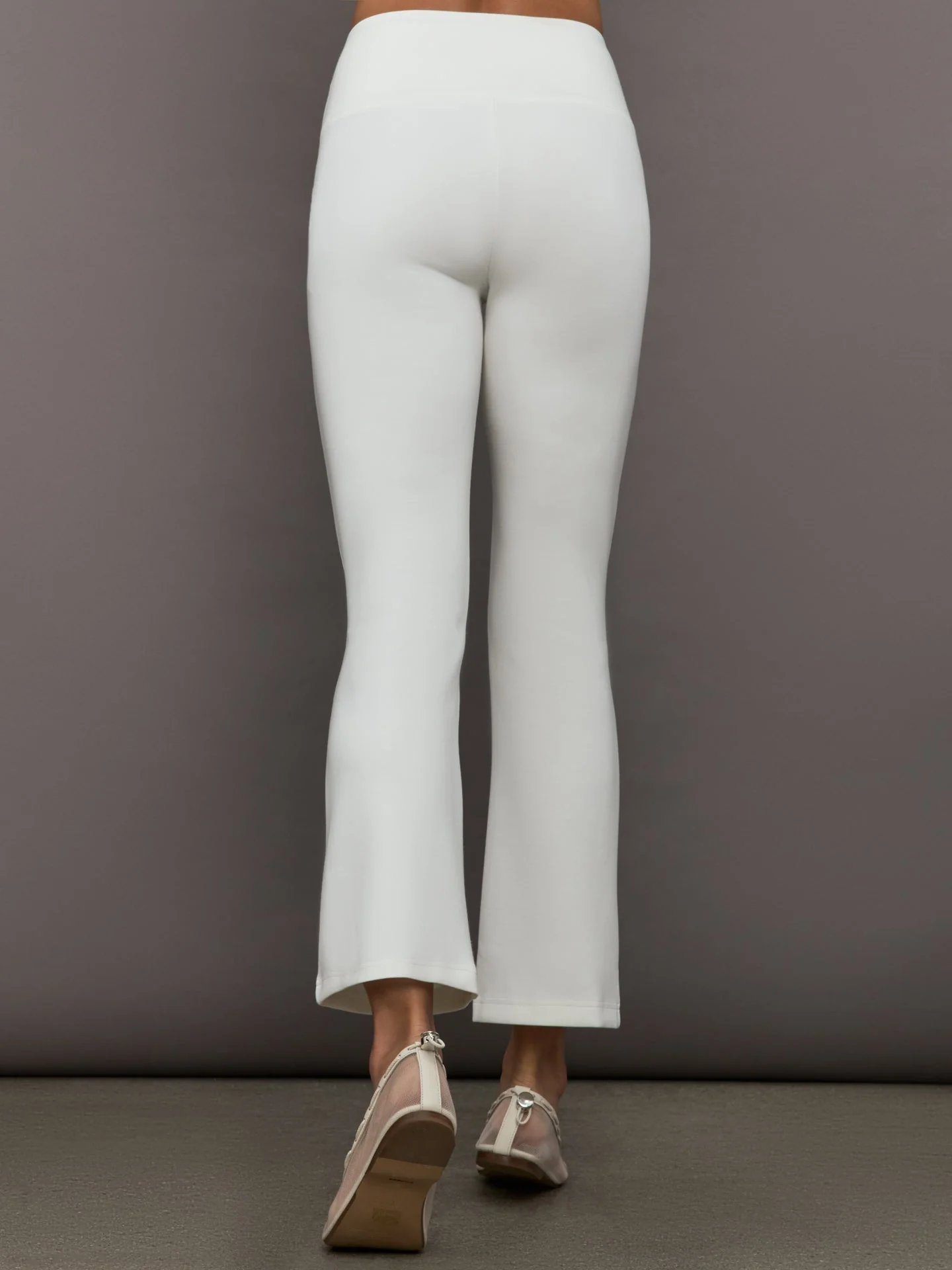 Carbon38 | Kick Flare Pant in Scuba | White - Image 4