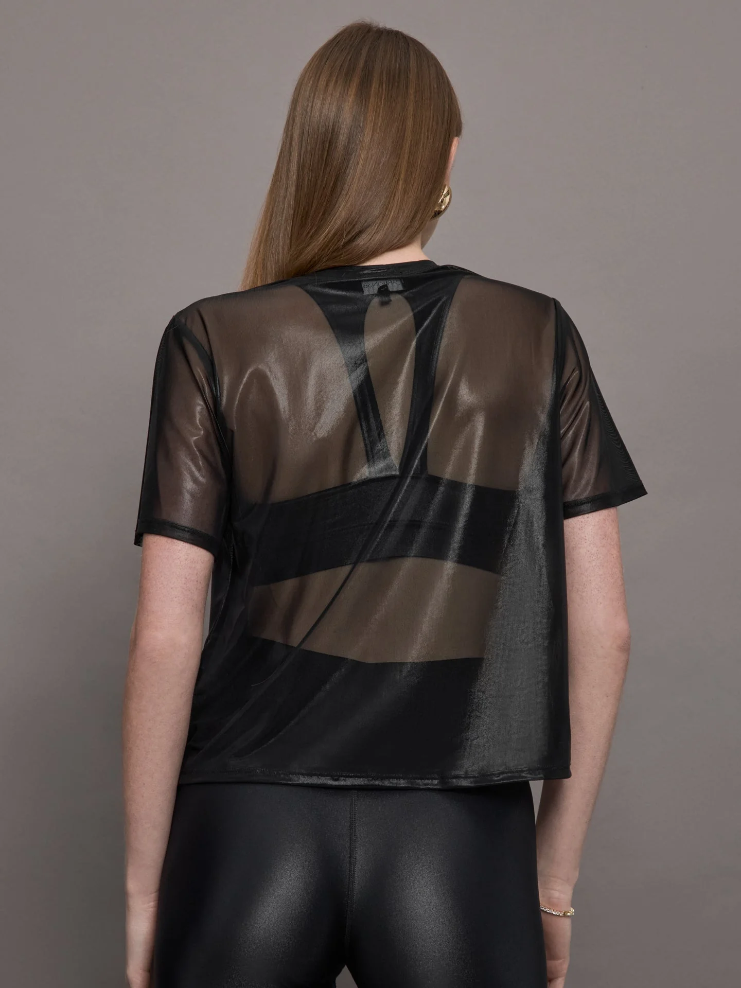 Carbon38 | Liquid Mesh Tee Shirt | Black - Image 5