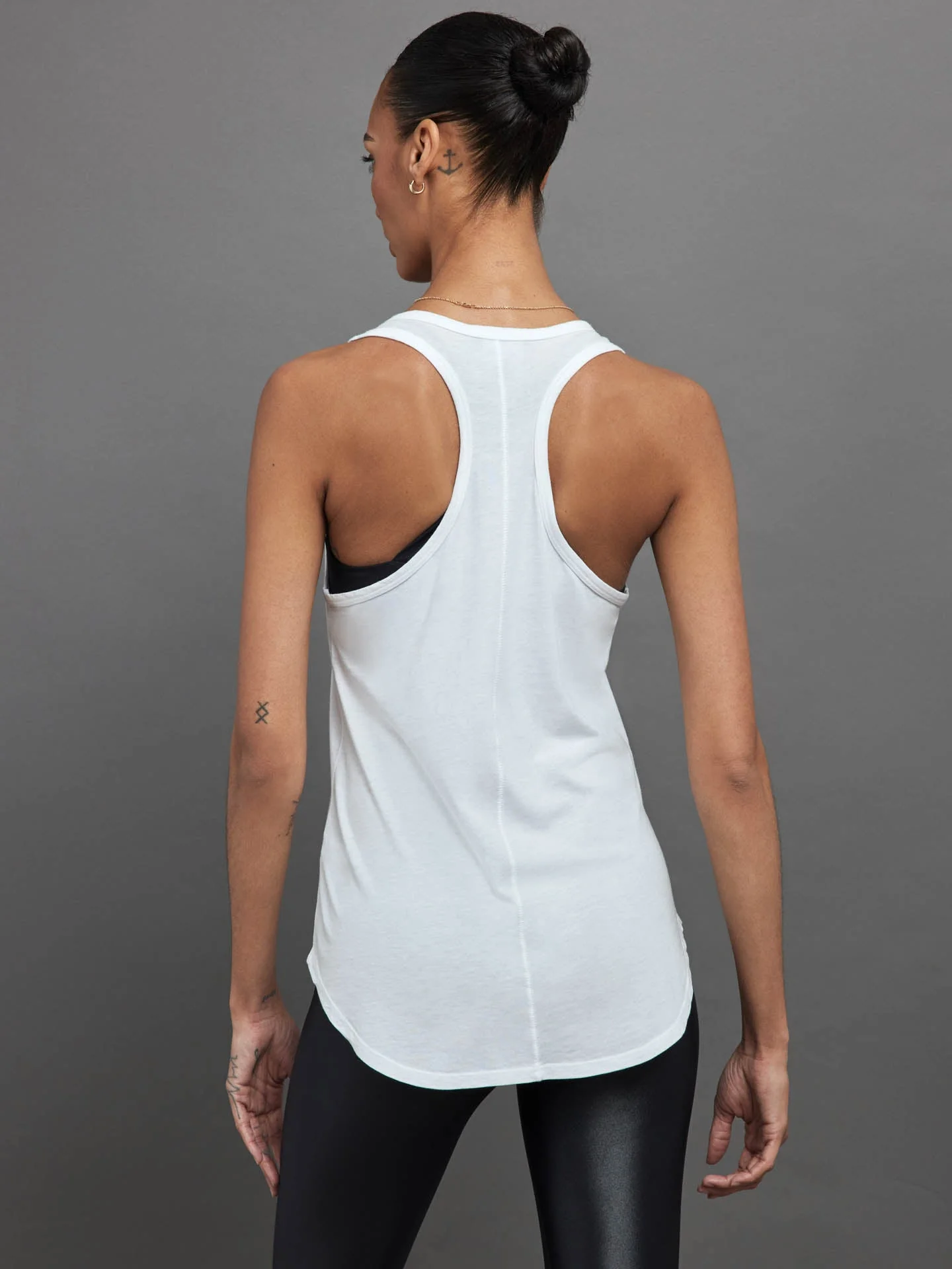 Long RacerBack Tank | White - Image 3