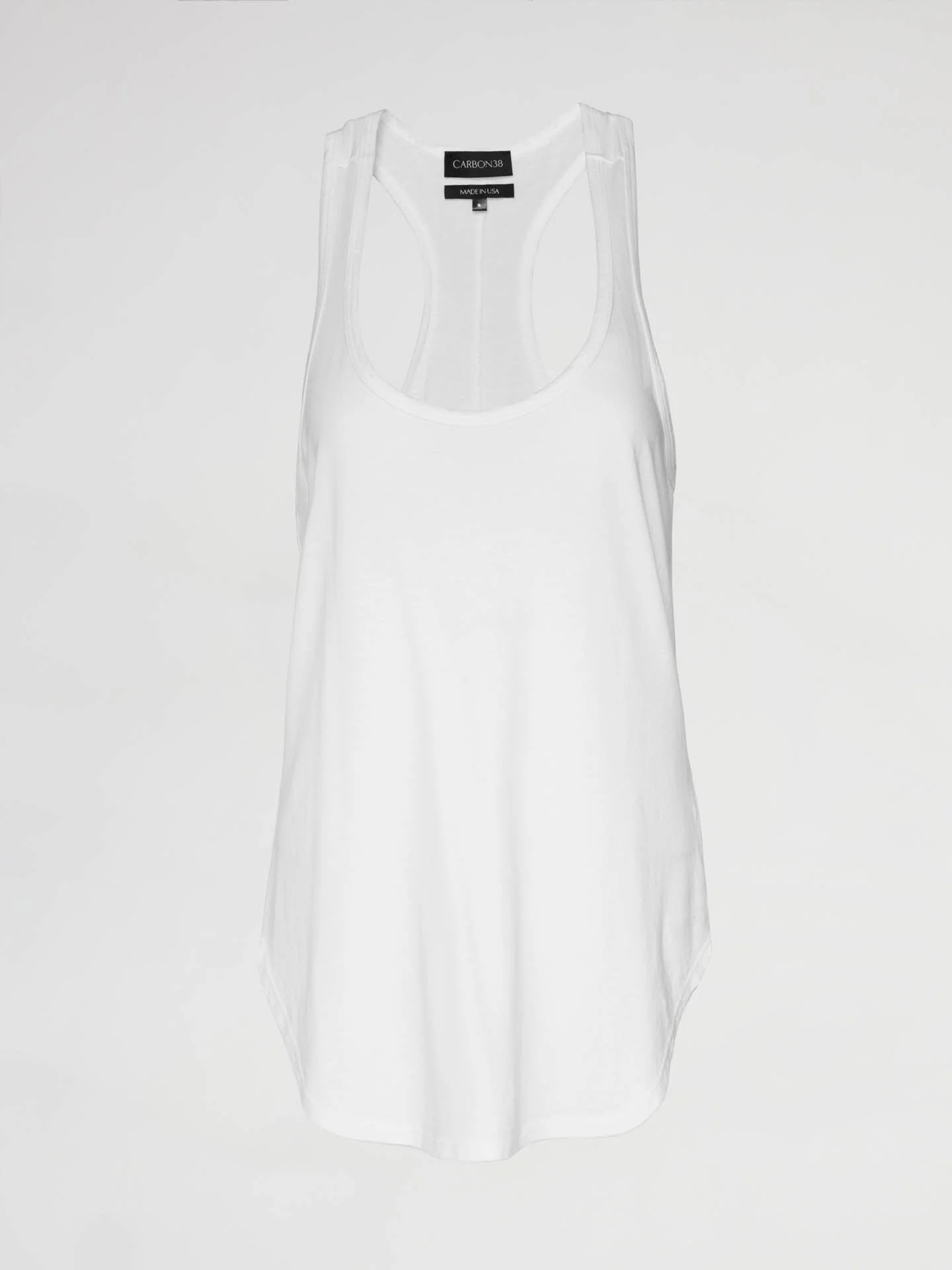 Long RacerBack Tank | White - Image 5