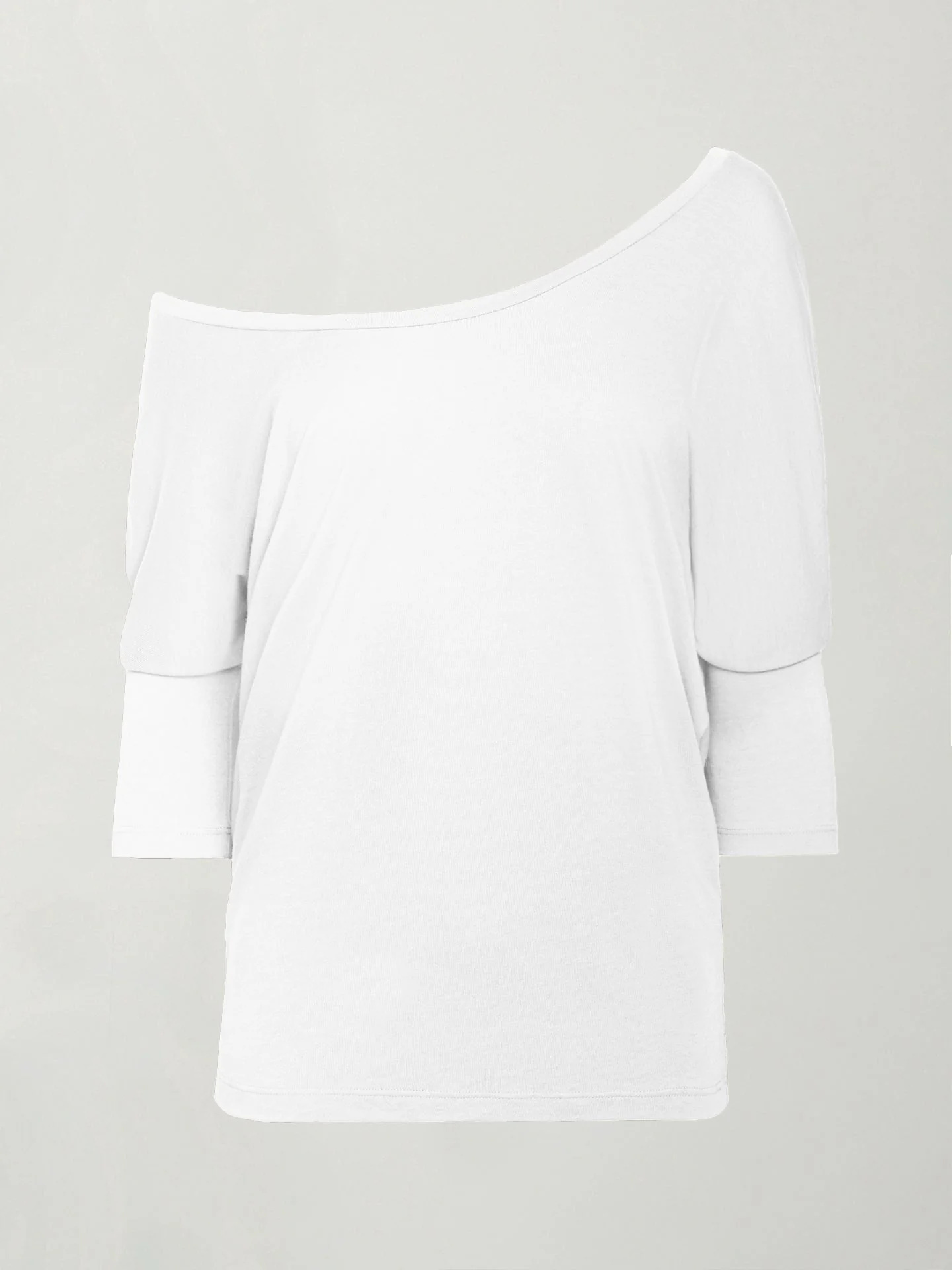 Long Sleeve Off Shoulder Tee | White - Image 4