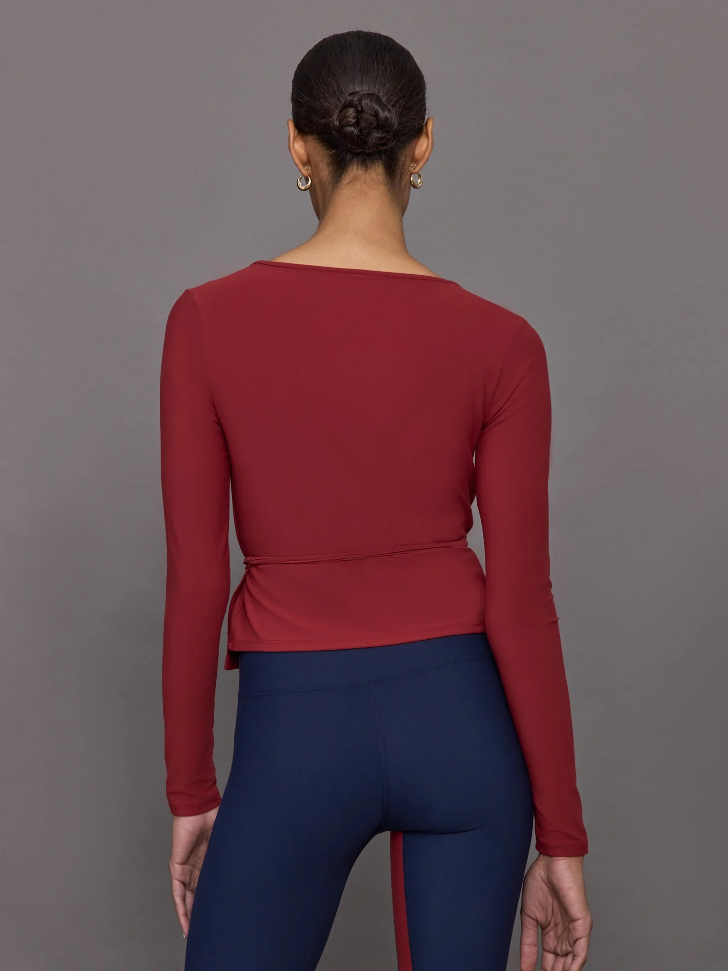 Carbon38 | Long Sleeve Tie Top in Melt | Red Dahlia - Image 5