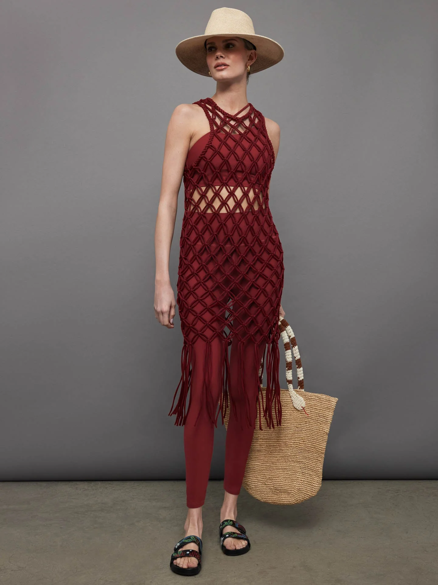 Carbon38 | Macrame Tunic Dress | Merlot - Image 2