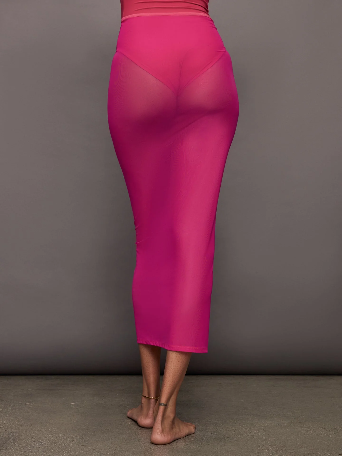 Carbon38 | Mesh Column Skirt | Fuchsia Pink - Image 5