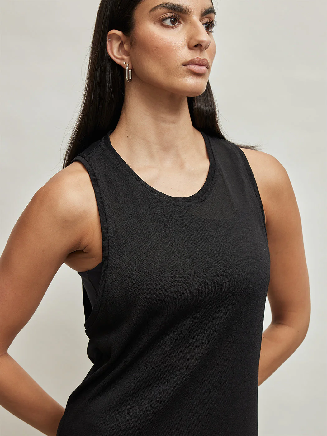 Carbon38 | Mesh Midi-length Tunic | Black - Image 4