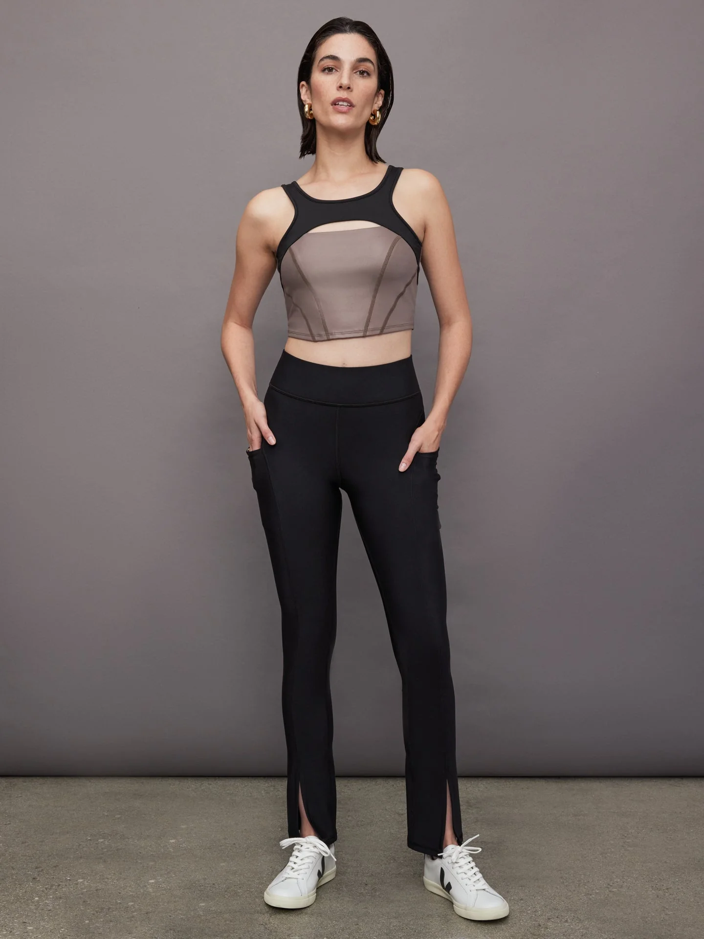 Michi | Fusion Gloss Bustier | Bronzed Pewter/Black - Image 2