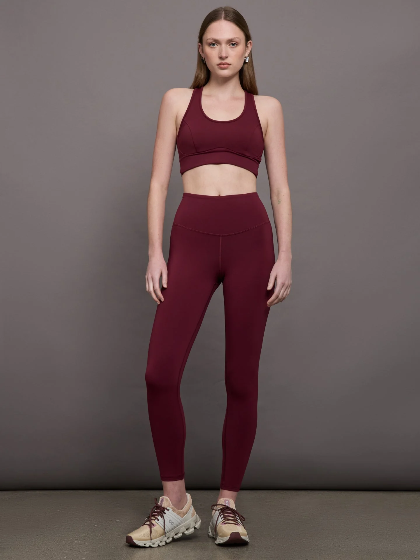 Michi | Instinct Longline Bra | Burgundy - Image 2