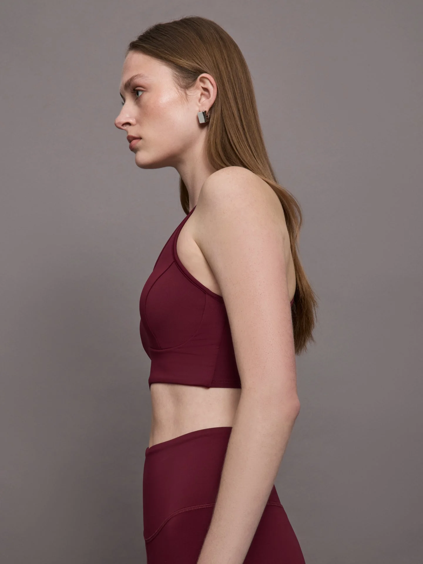 Michi | Instinct Longline Bra | Burgundy - Image 4