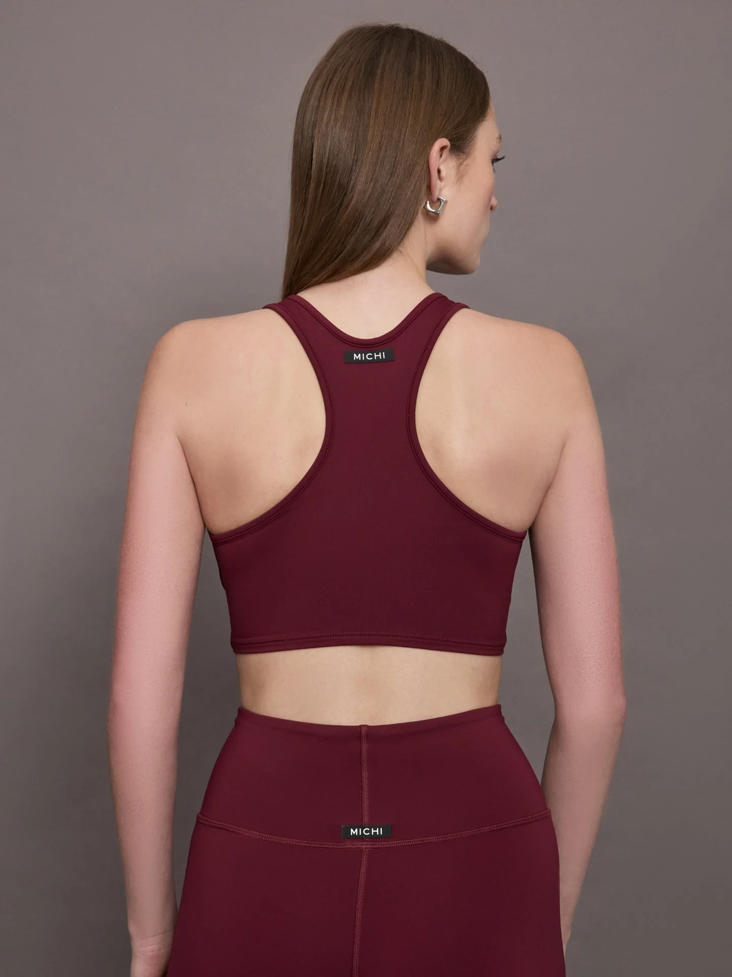 Michi | Instinct Longline Bra | Burgundy - Image 5