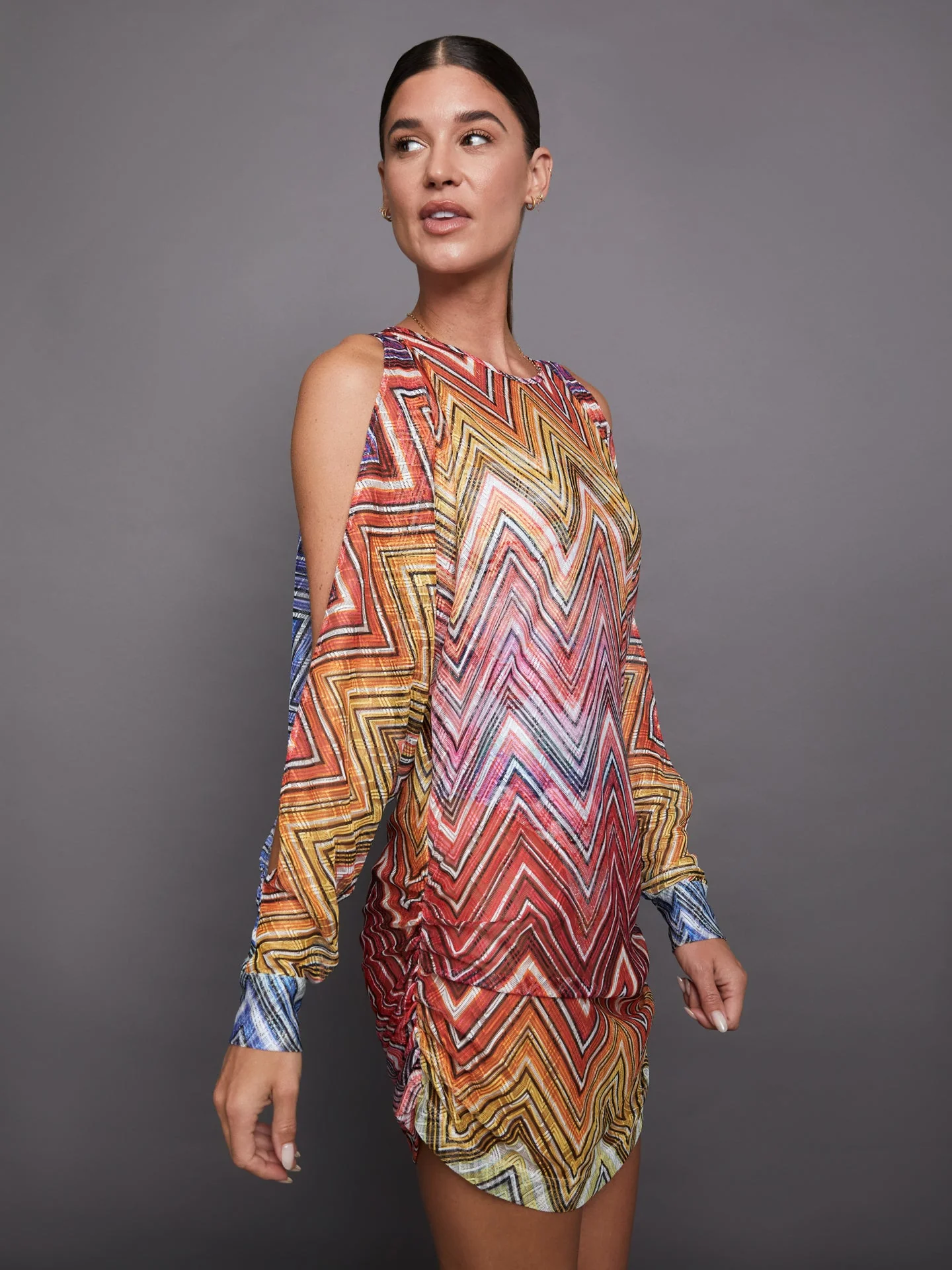 Missoni | Short Cover Up | Multi Chevron - Image 2