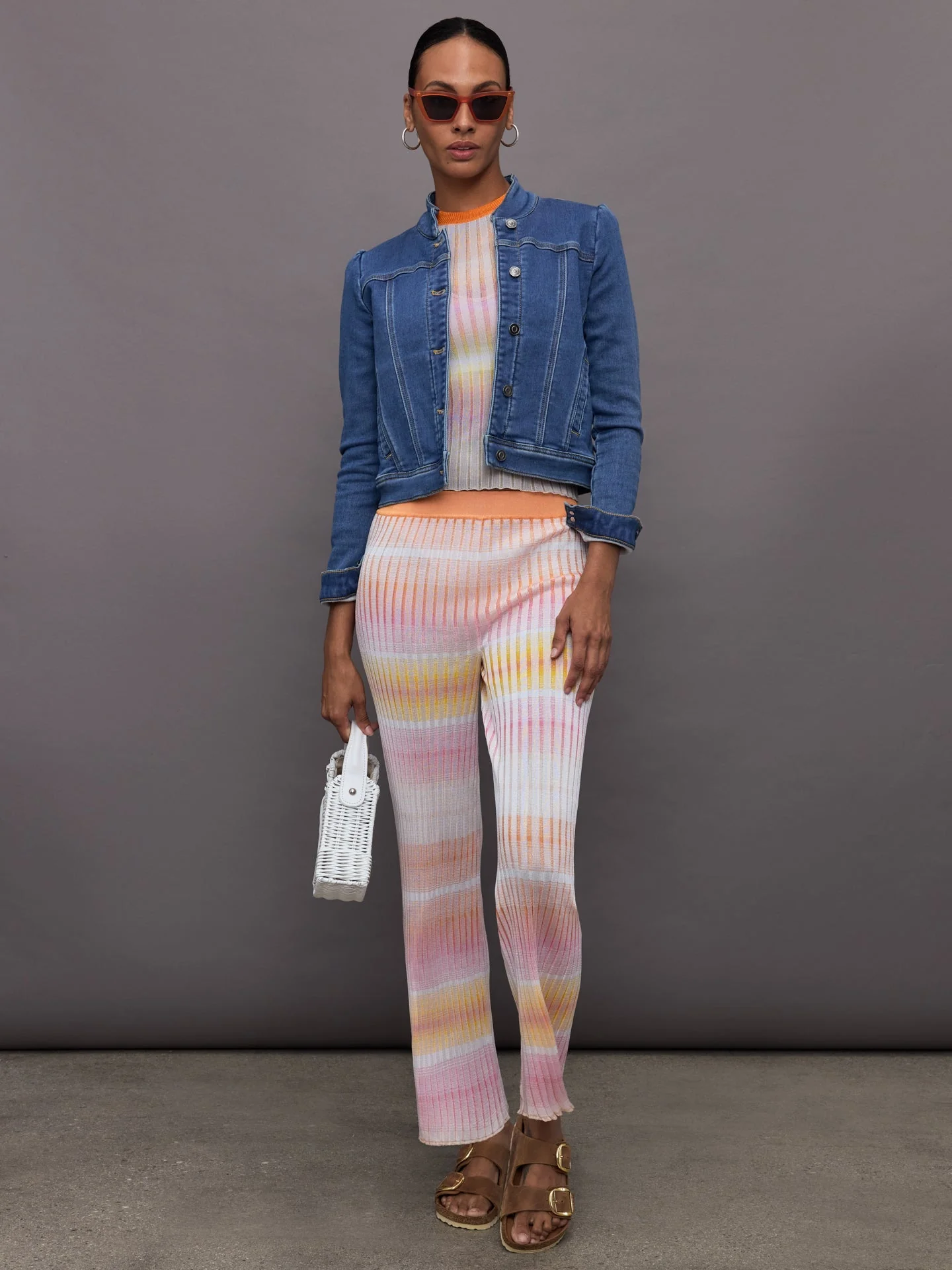 Missoni | Straight Ribbed Trousers | Orange/Multi - Image 2