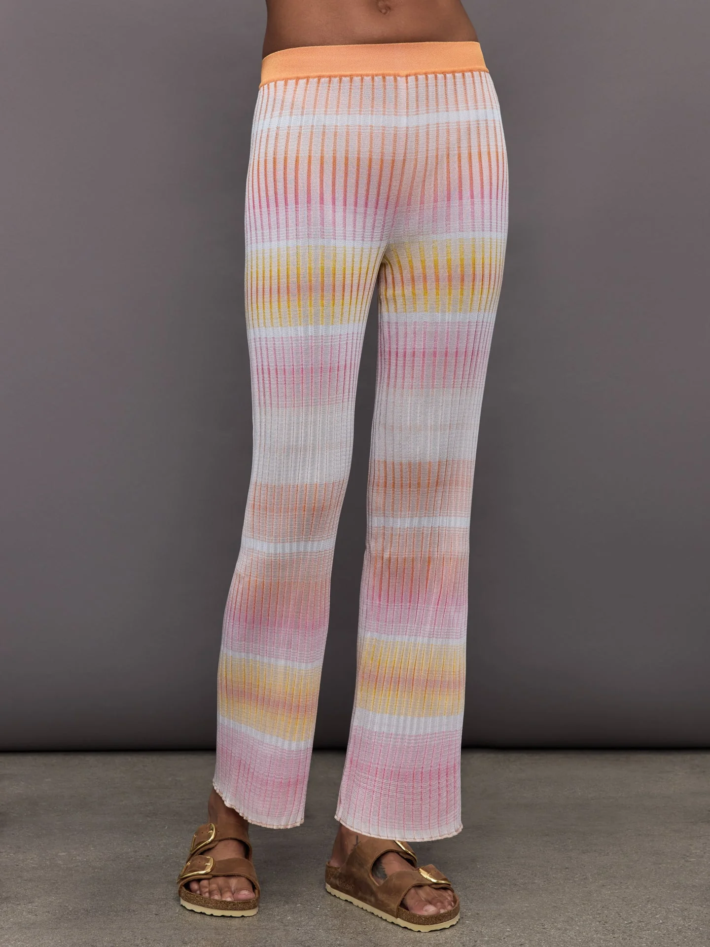 Missoni | Straight Ribbed Trousers | Orange/Multi - Image 3