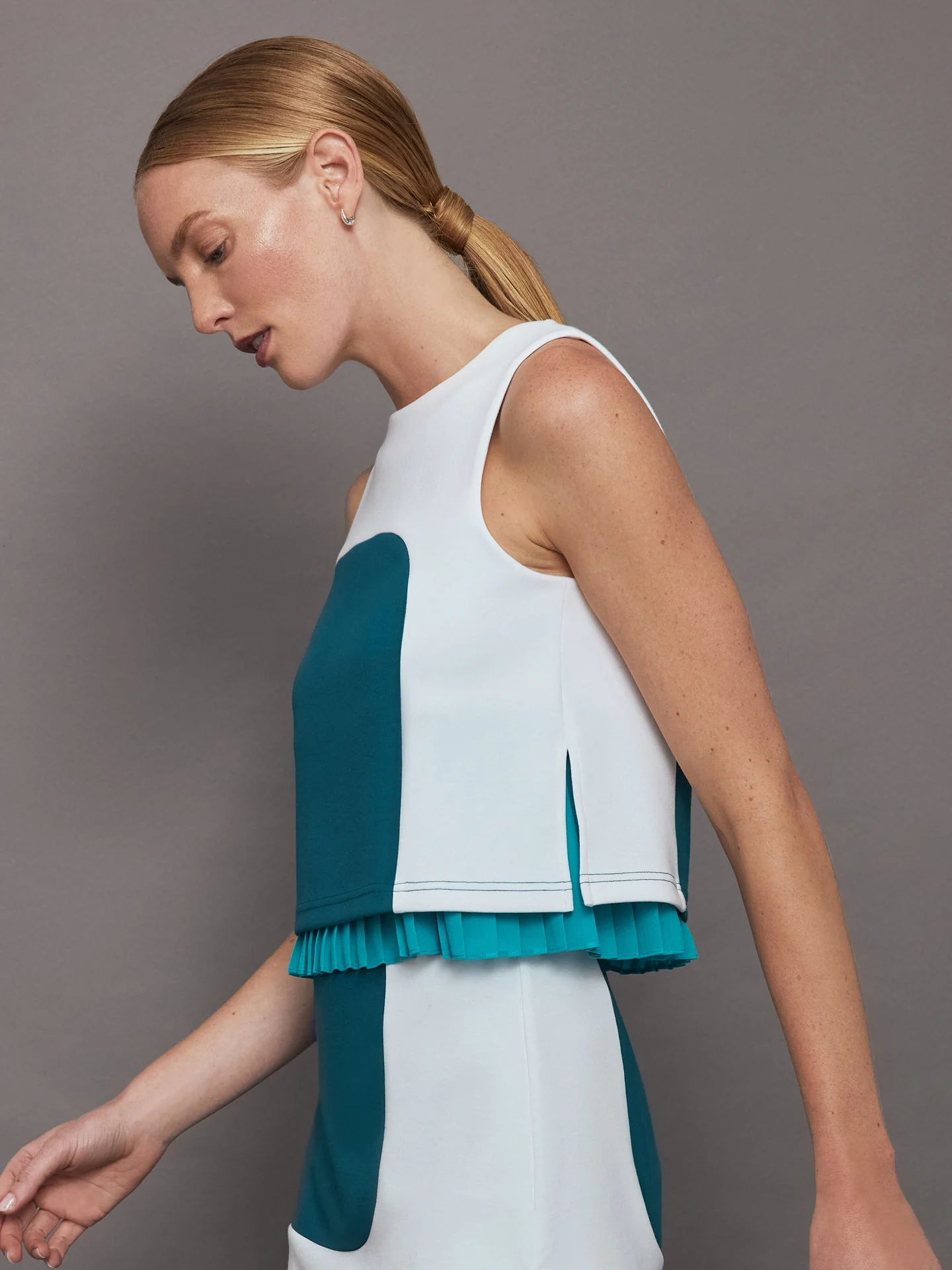 Carbon38 | Mod Tennis Top in Scuba | Deep Lagoon - Image 3