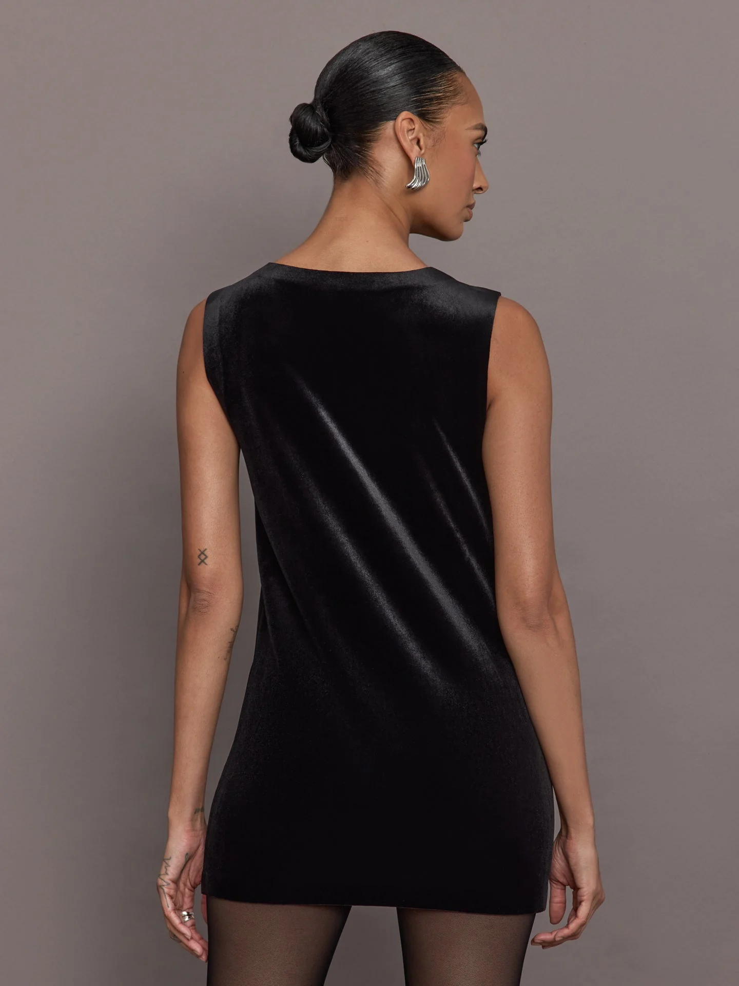 Norma Kamali | Sleeveless Mini Dress | Black - Image 3