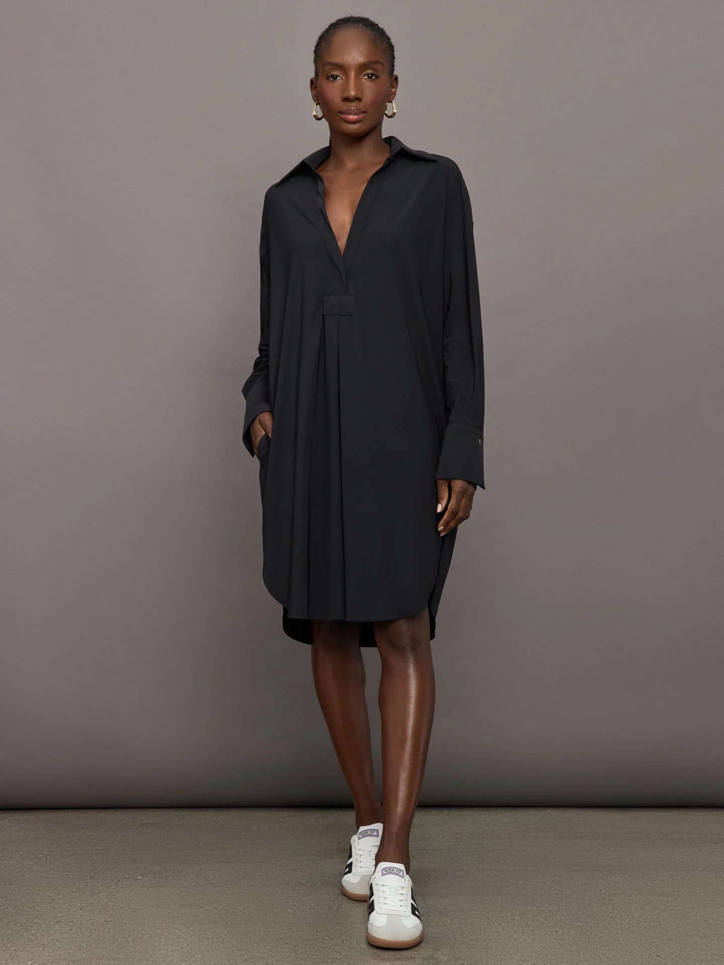 Ona | Sag Harbour Shirt Dress | Black