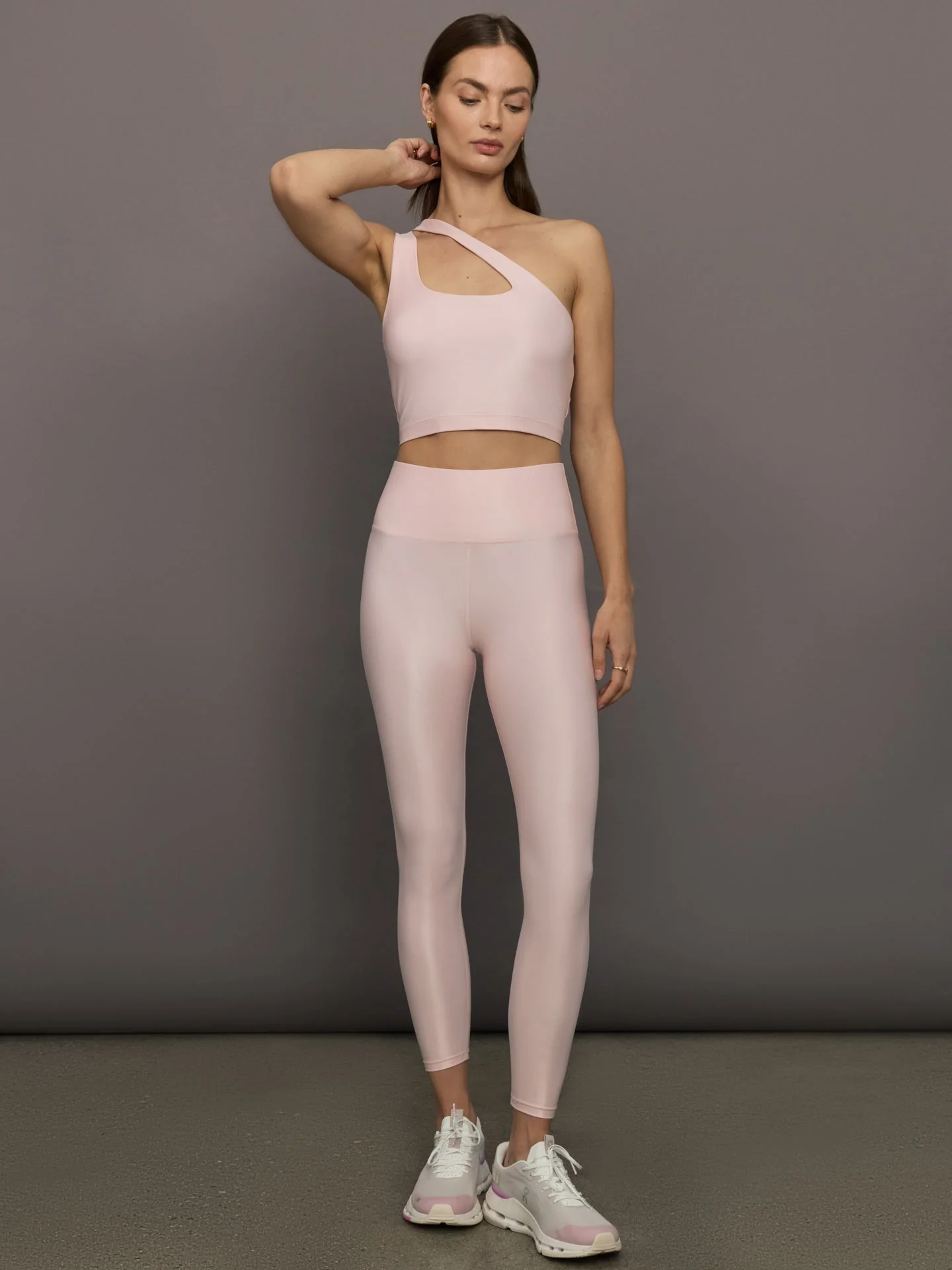 Carbon38 | One Shoulder Bra Top in Takara Shine | Lotus - Image 2