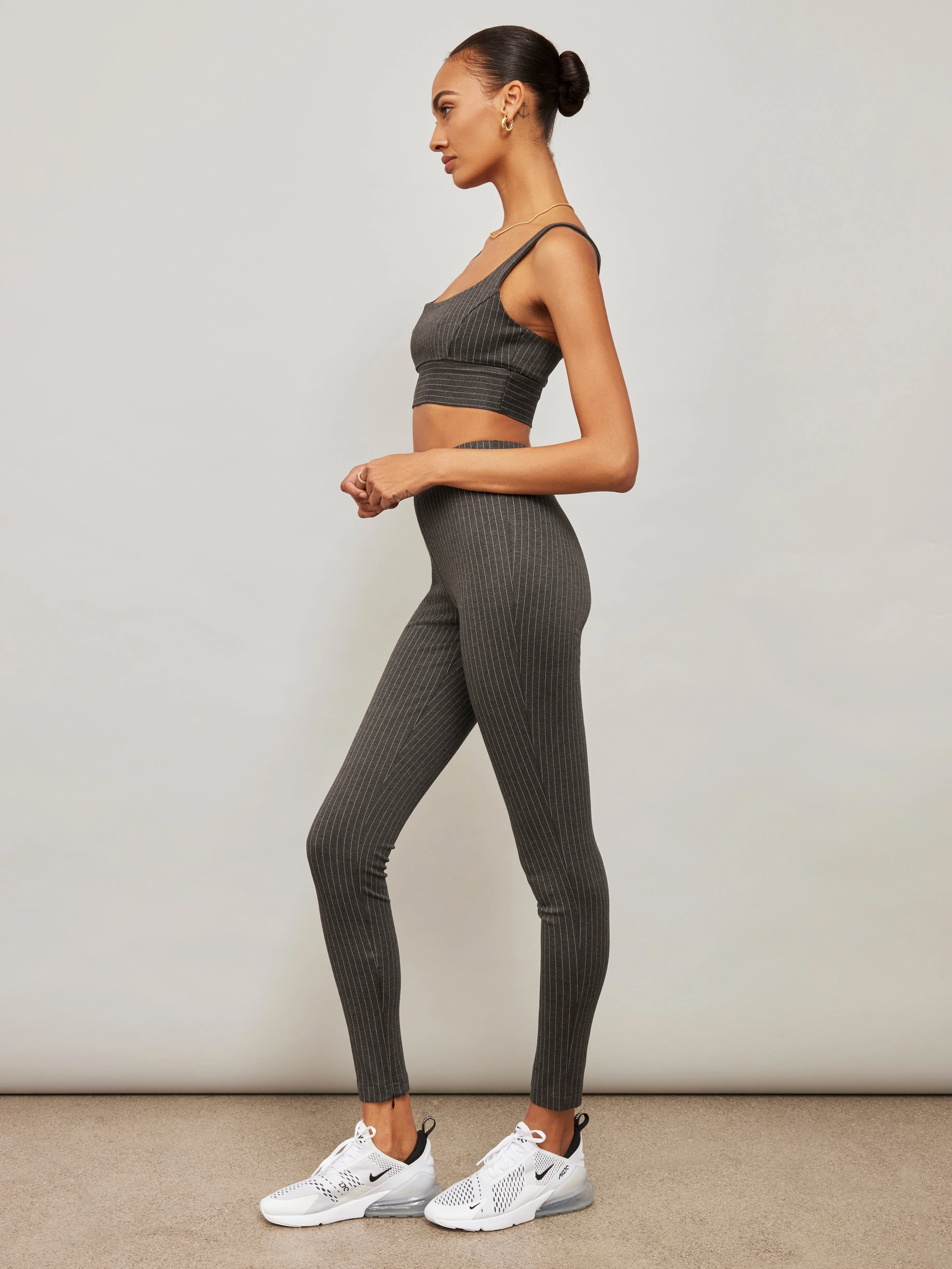 Carbon38 | Pinstripe Bra | Black Pinstripe - Image 2