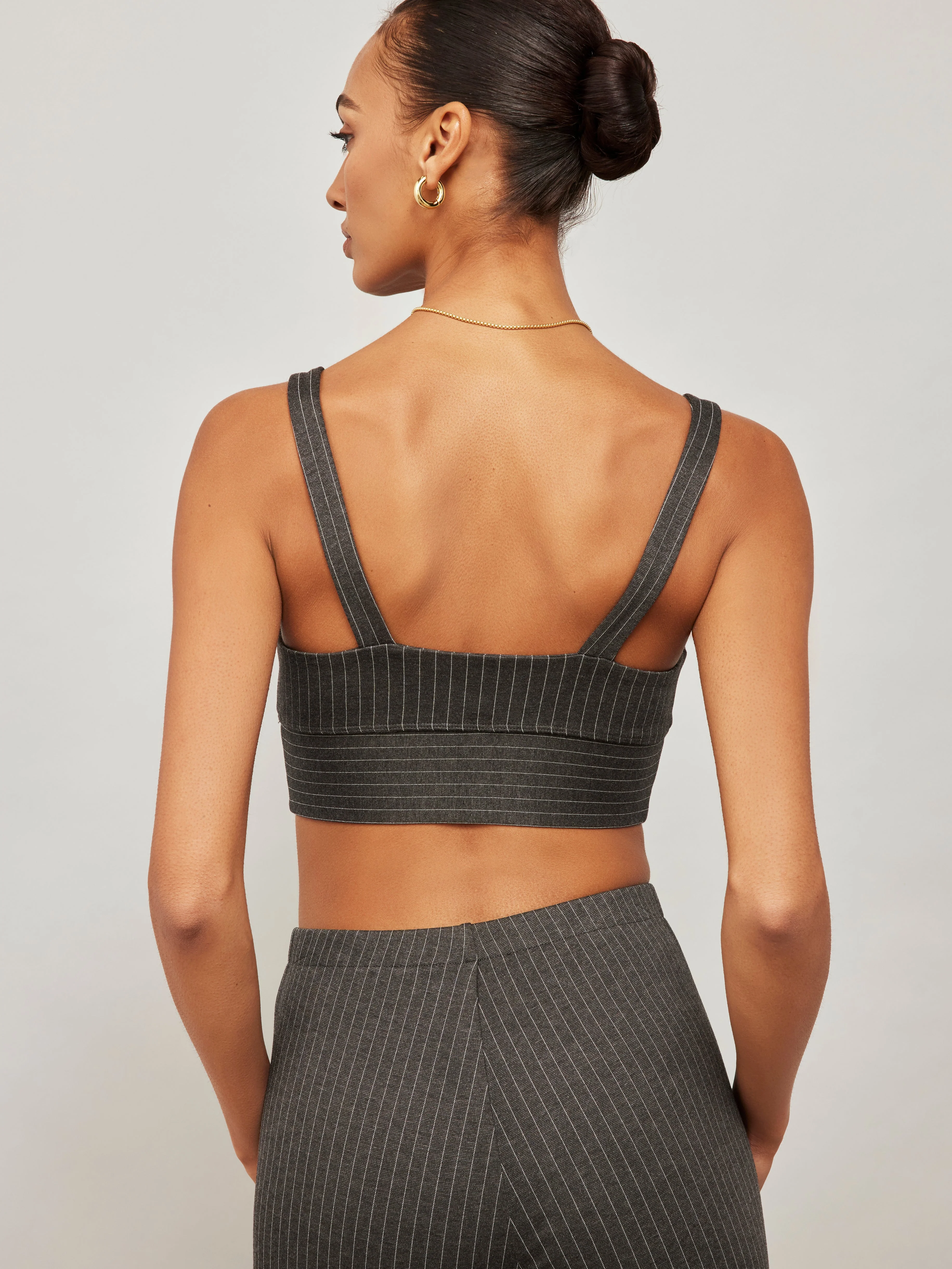 Carbon38 | Pinstripe Bra | Black Pinstripe - Image 3