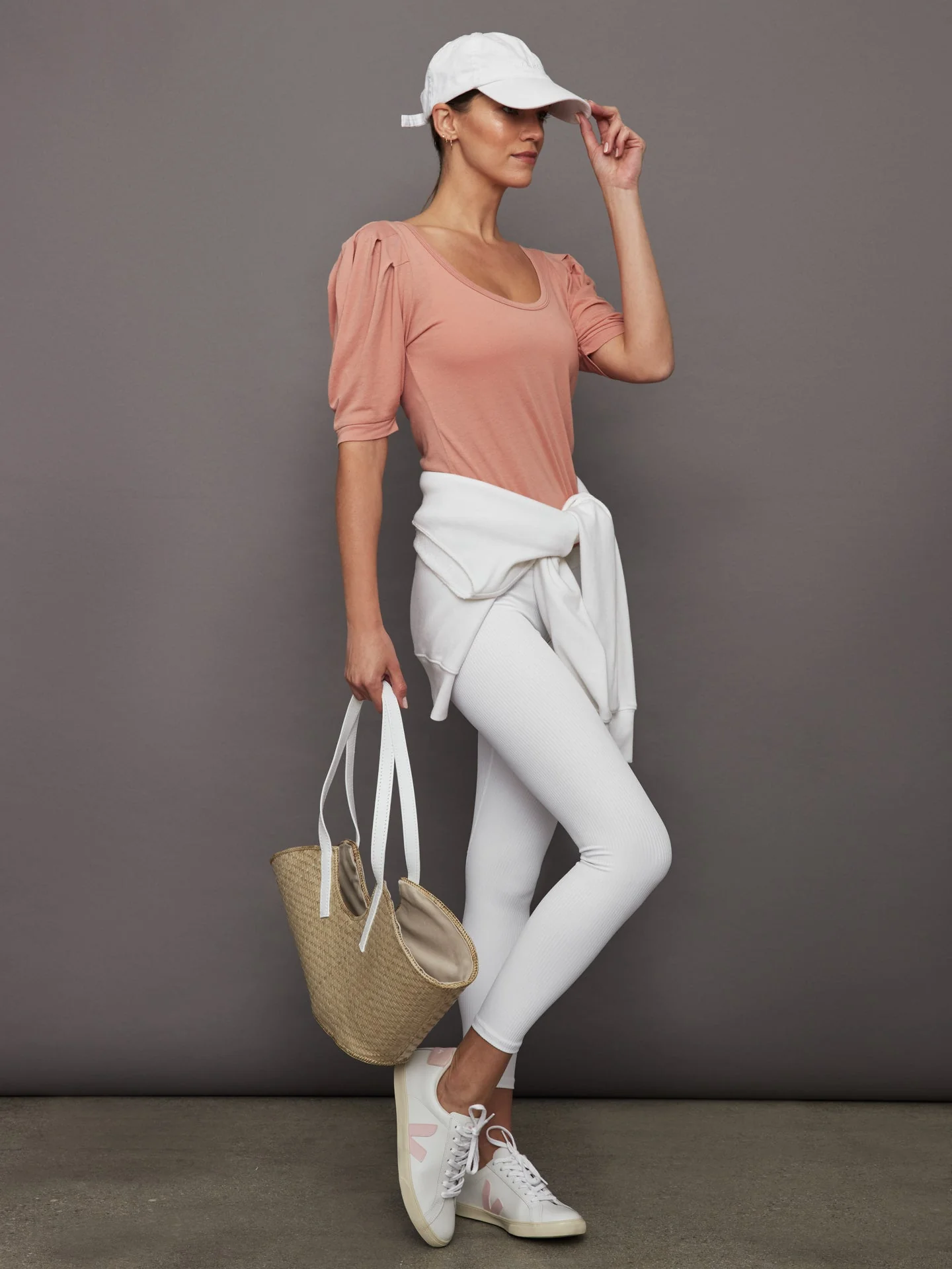 Carbon38 | Puff Sleeve Tee | Muted Clay - Image 2