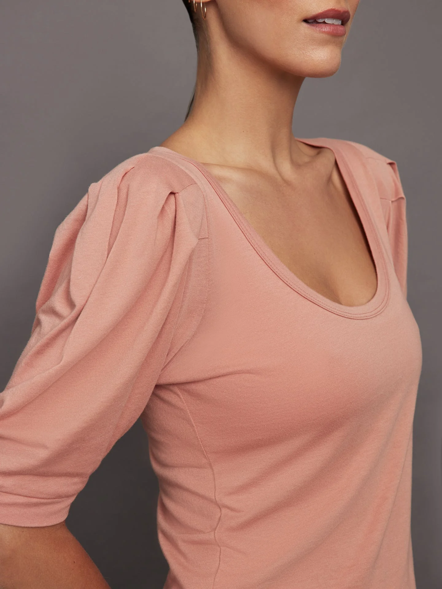 Carbon38 | Puff Sleeve Tee | Muted Clay - Image 5
