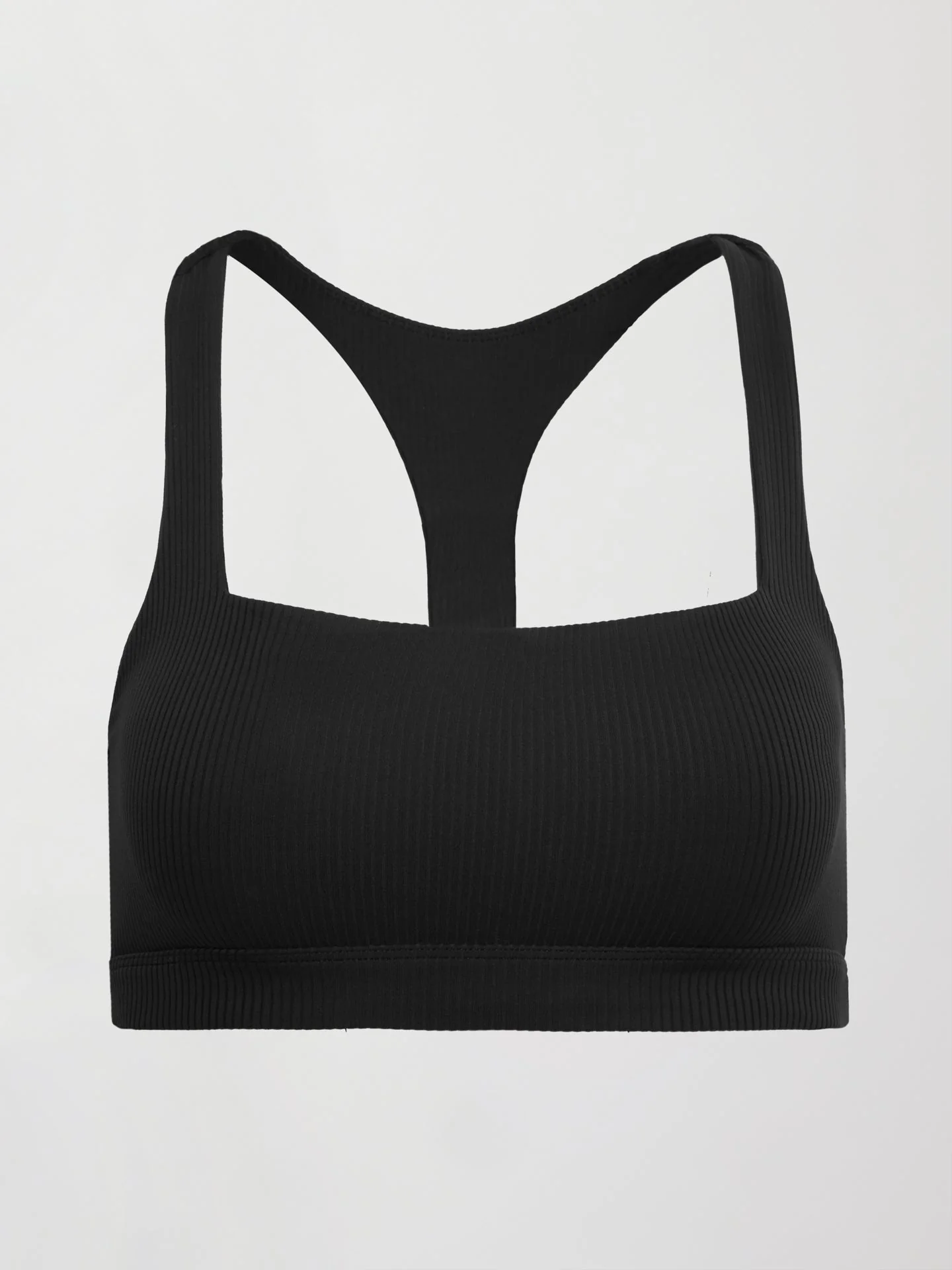 Racerback Bra in Ribbed Melt | Black - Image 5
