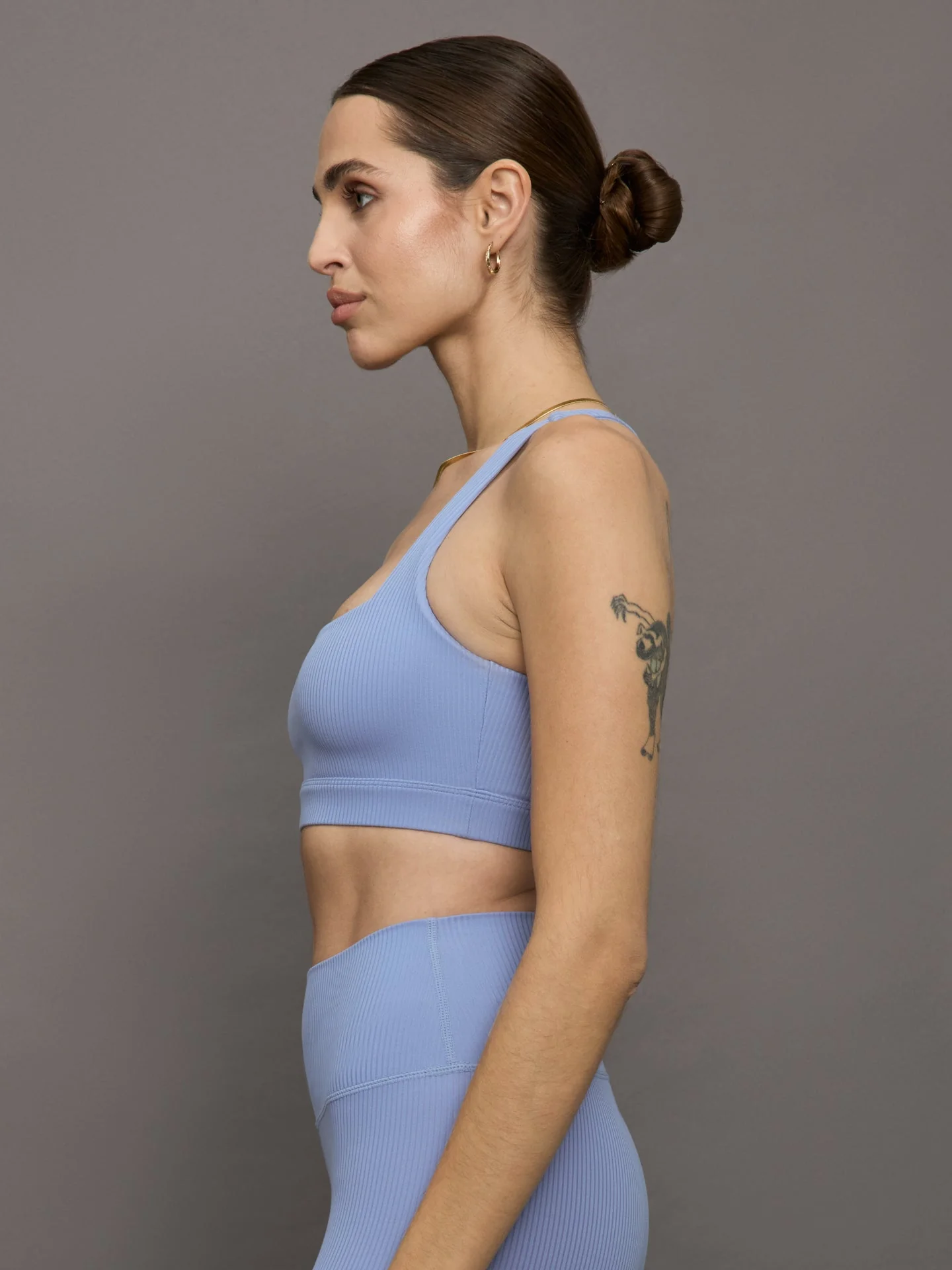 Carbon38 | Racerback Bra in Ribbed Melt | Hydrangea - Image 3