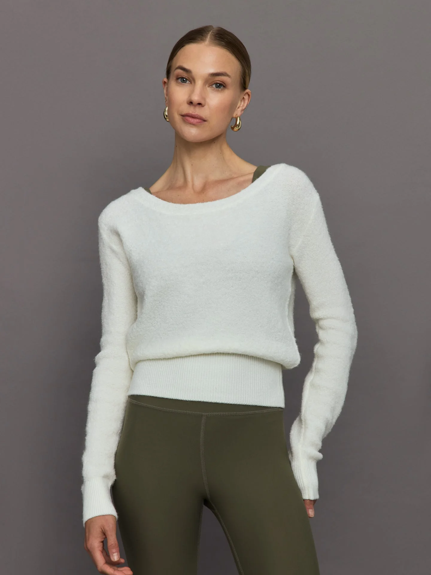Carbon38 | Reversible Boucle Sweater | Off White - Image 2