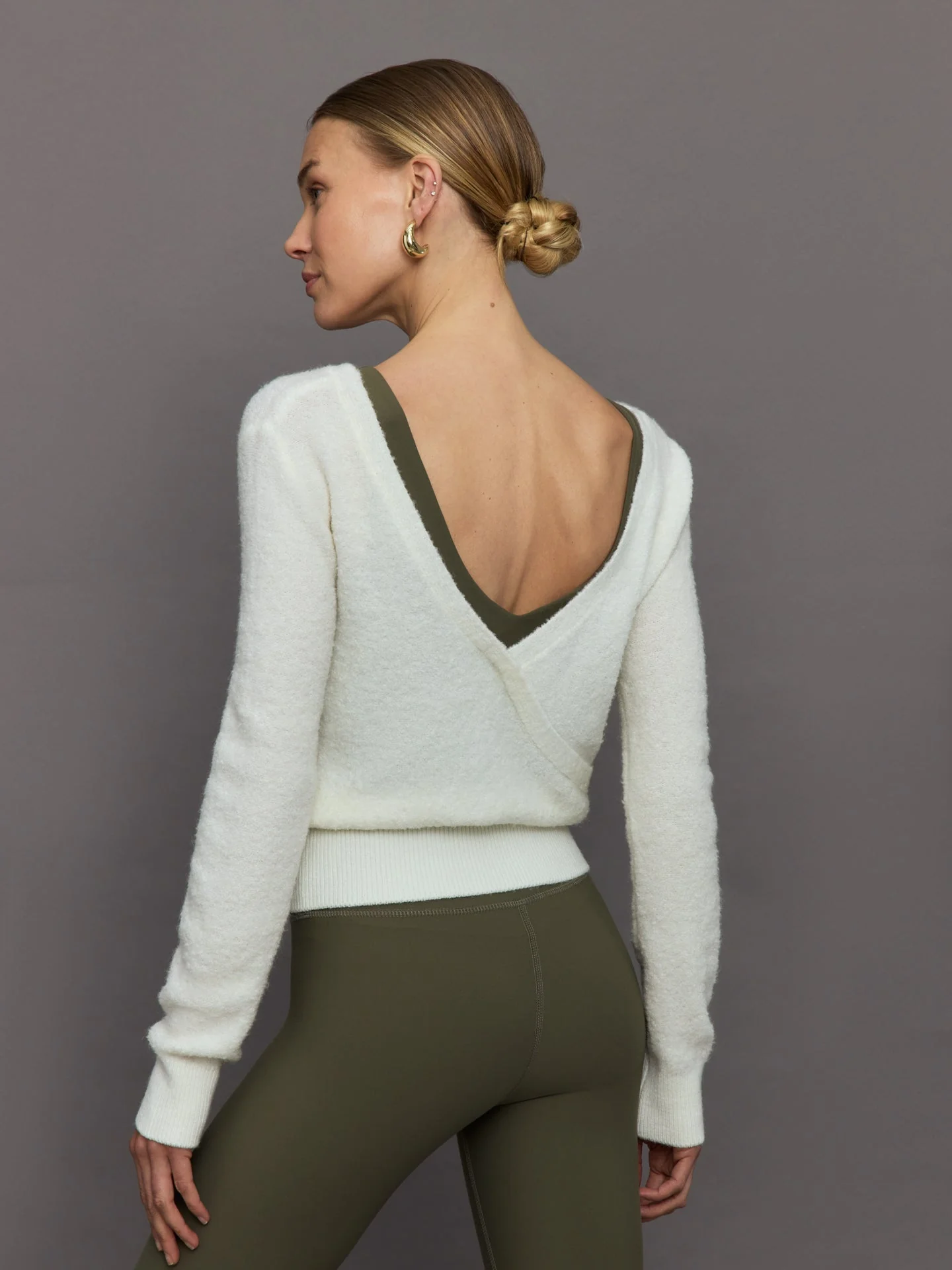 Carbon38 | Reversible Boucle Sweater | Off White - Image 3