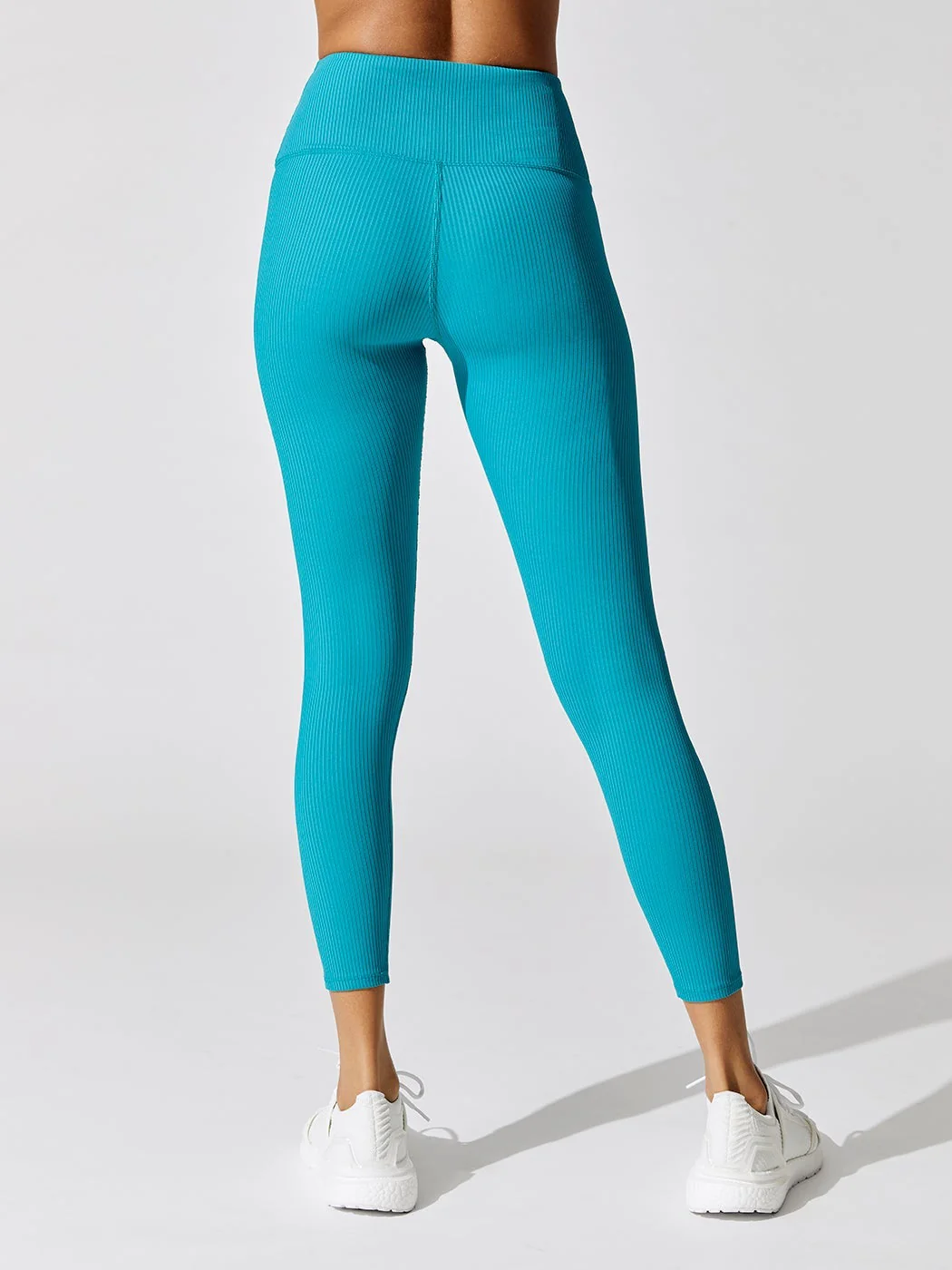 Carbon38 | Ribbed 7/8 Legging | Dark Teal - Image 3