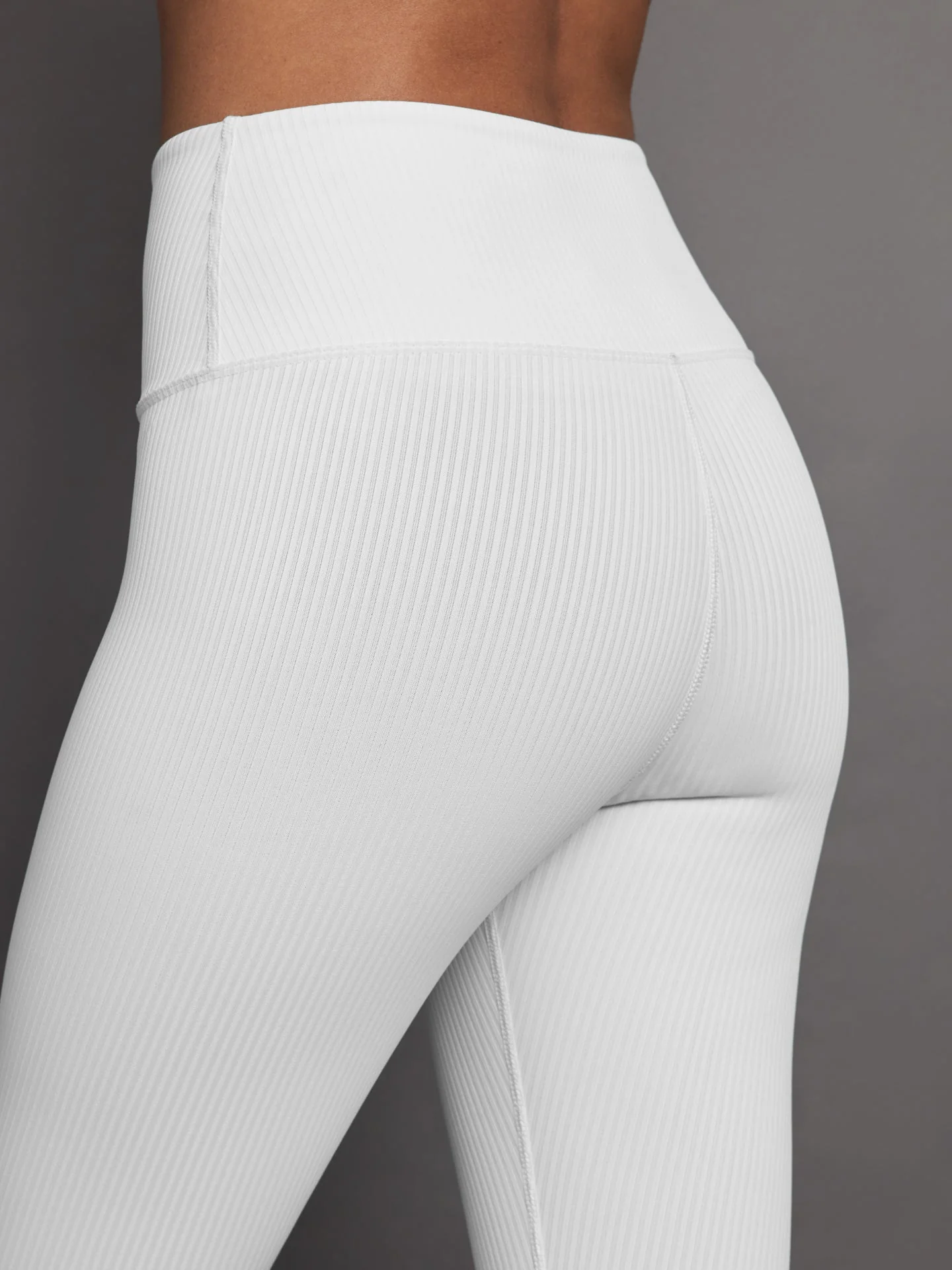 Carbon38 | Ribbed 7/8 Legging | White - Image 5