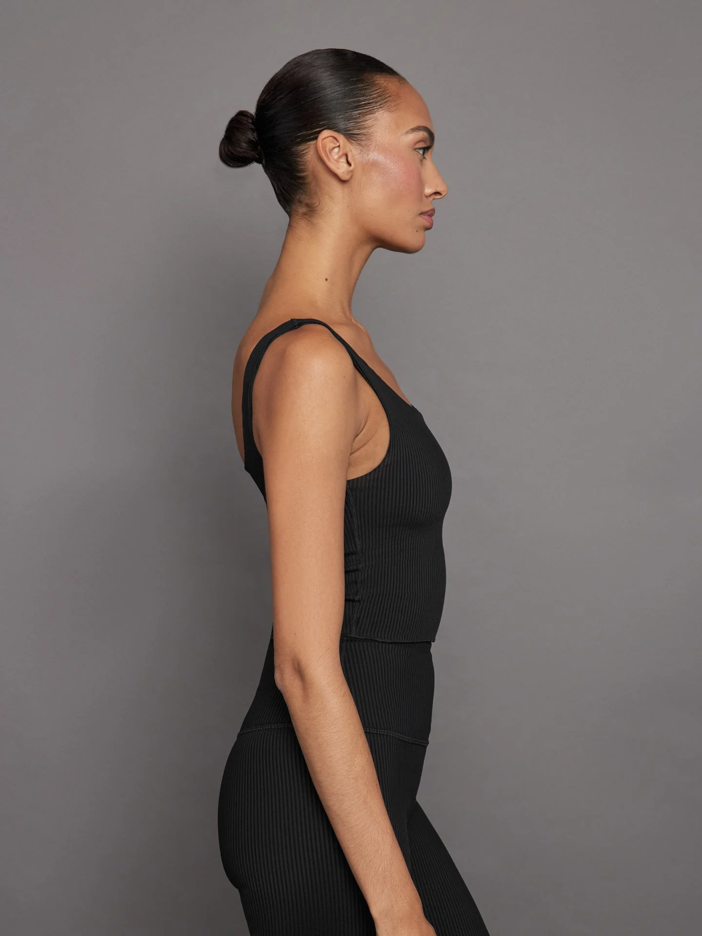 Carbon38 | Ribbed Tank | Black - Image 3