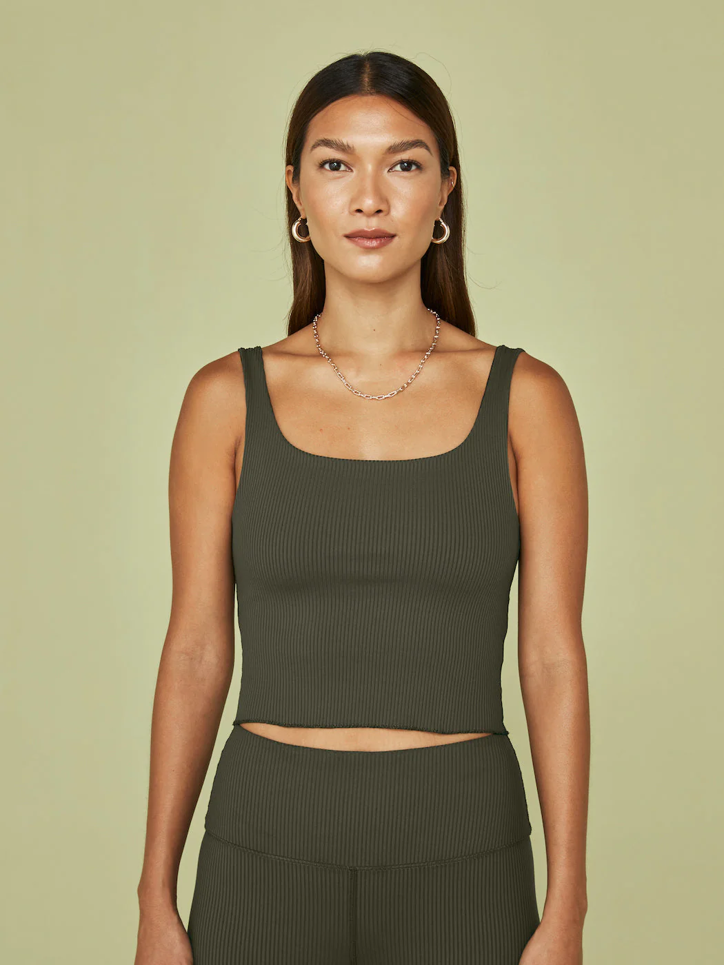 Carbon38 | Ribbed Tank | Olive